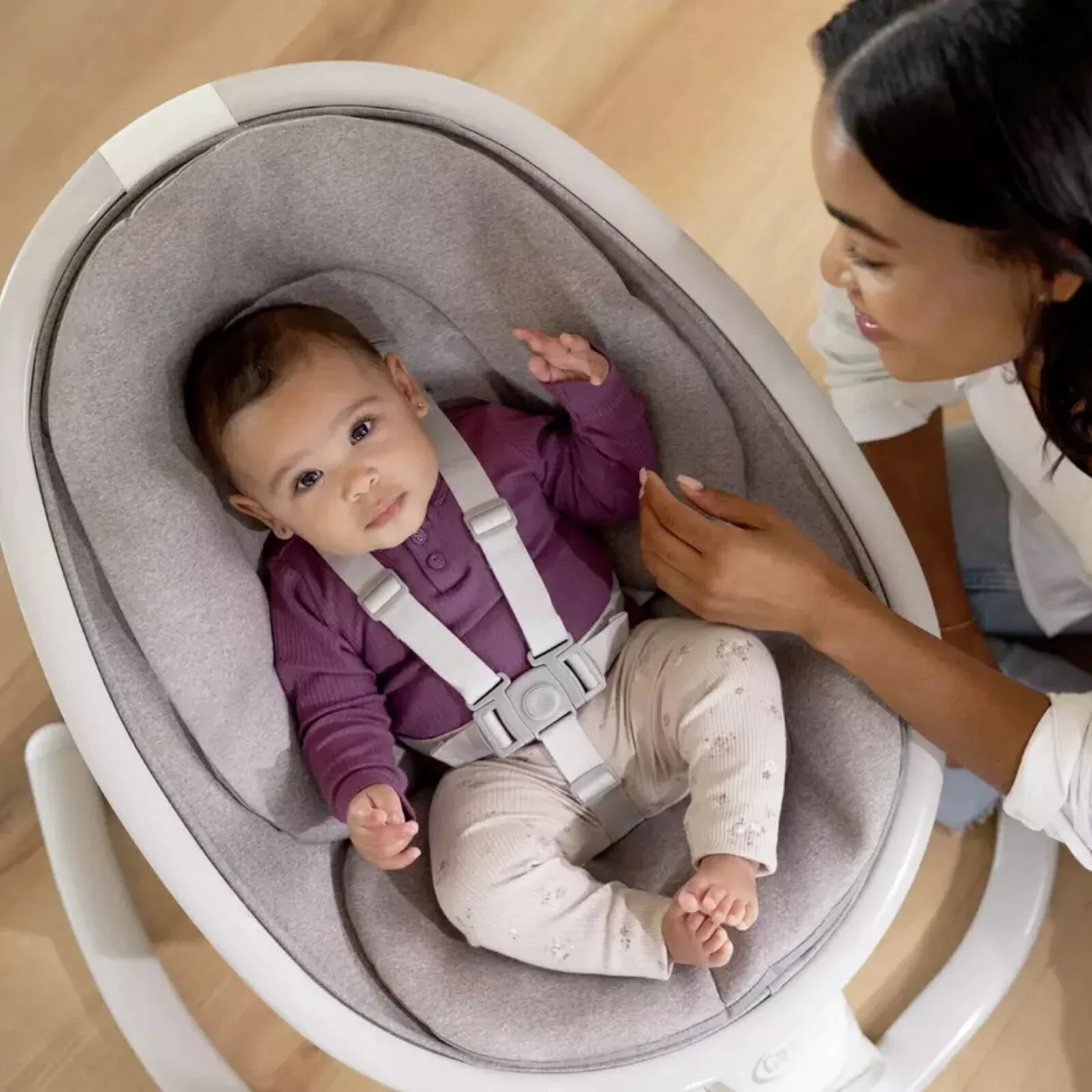 Graco Sway N Grow Bluetooth Swing - Heather - Image 11