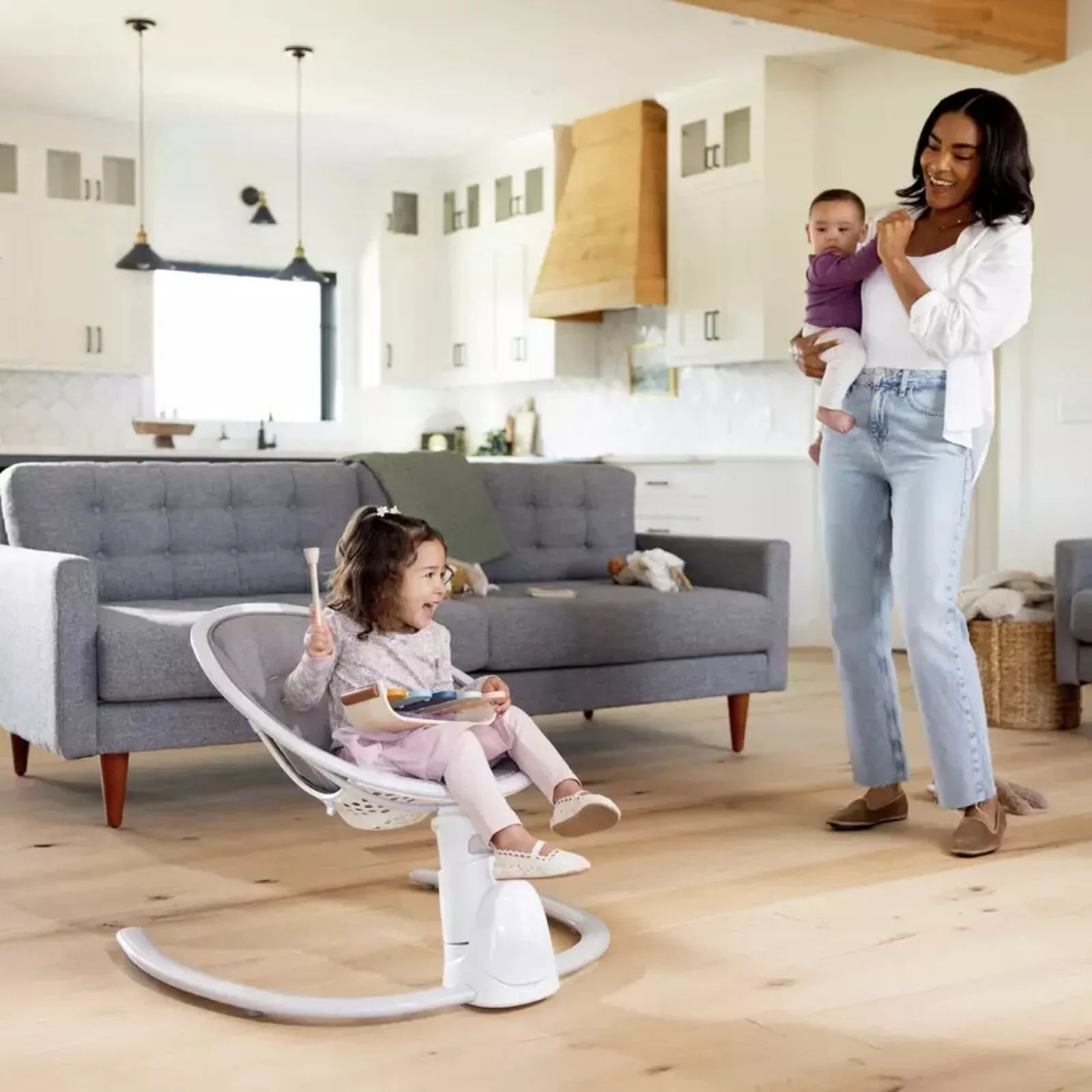 Graco Sway N Grow Bluetooth Swing - Heather - Image 12