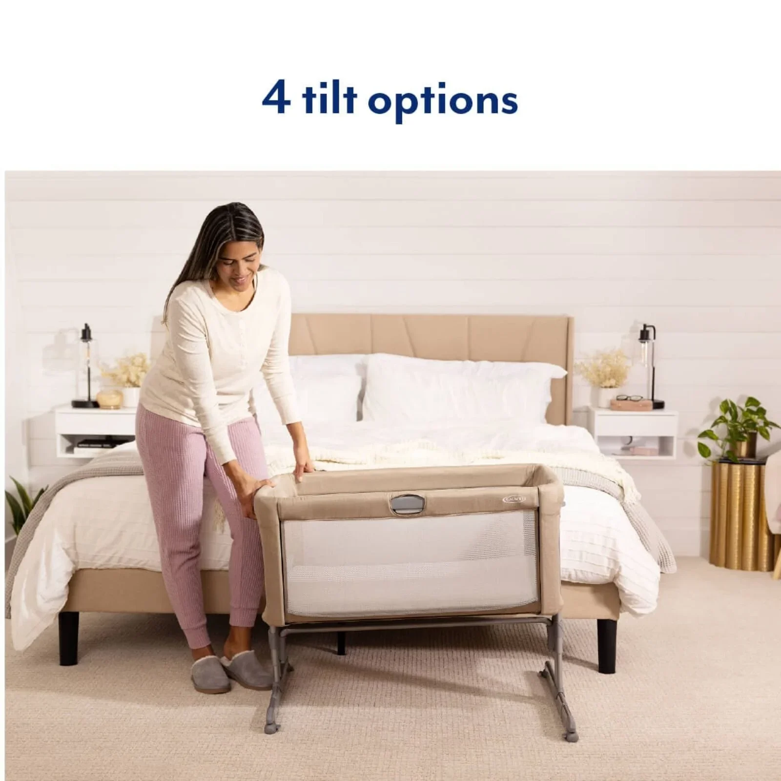 Graco Sweet2Sleep Bedside Crib - Oatmeal - Image 8