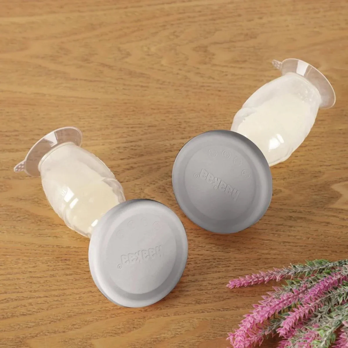 Haakaa Gen. 2 Silicone Breast Pump & Cap Set 100ml - Grey - Image 6