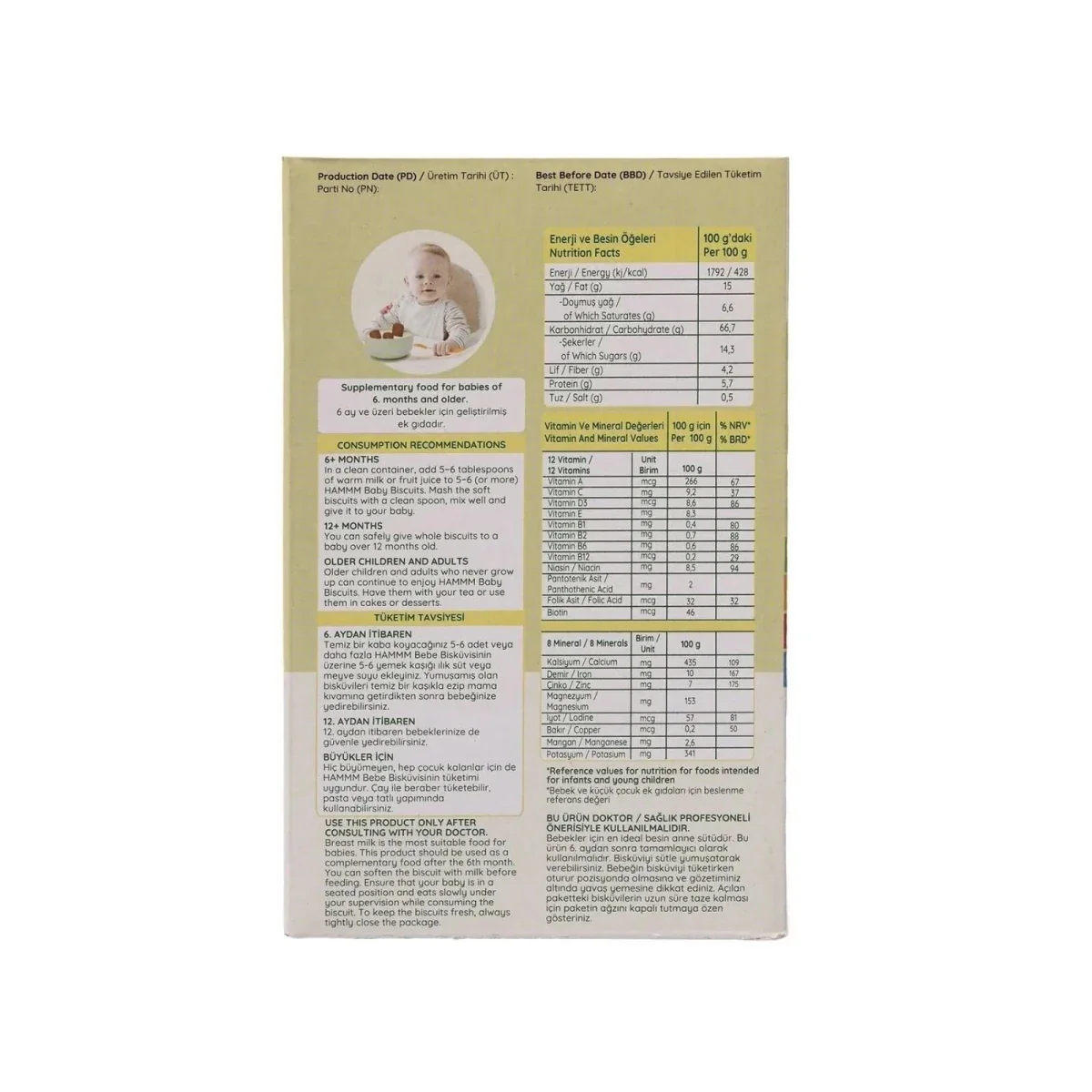 Hammm Baby Biscuits with Goat Milk 400g - Image 5