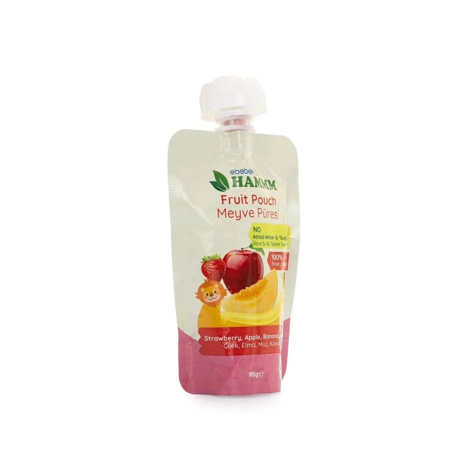 Hammm Strawberry Apple Banana & Melon Puree Pouch 90g - Image 2