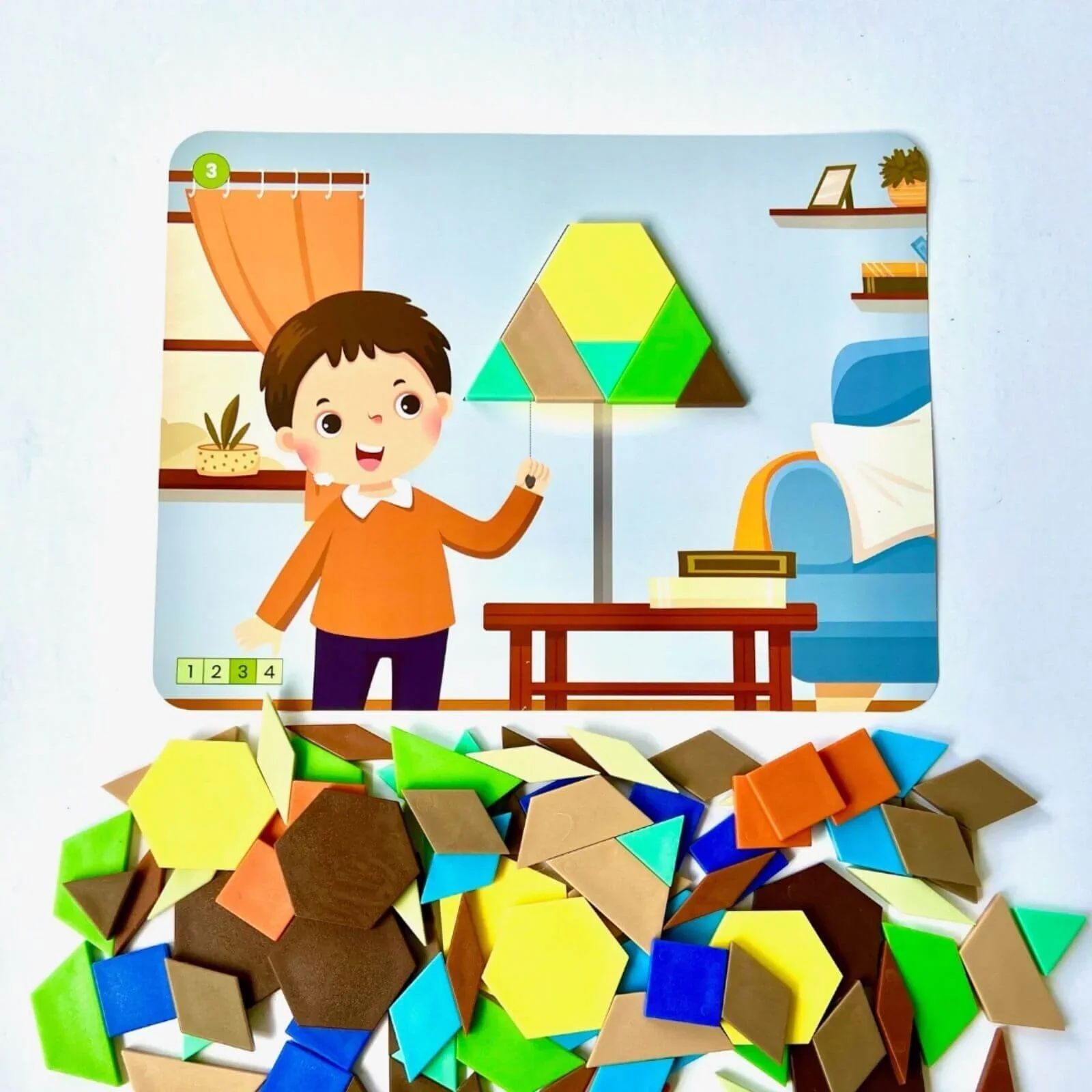hand2Mind Recycling & Conservation Pattern Block Puzzle Set - Image 7