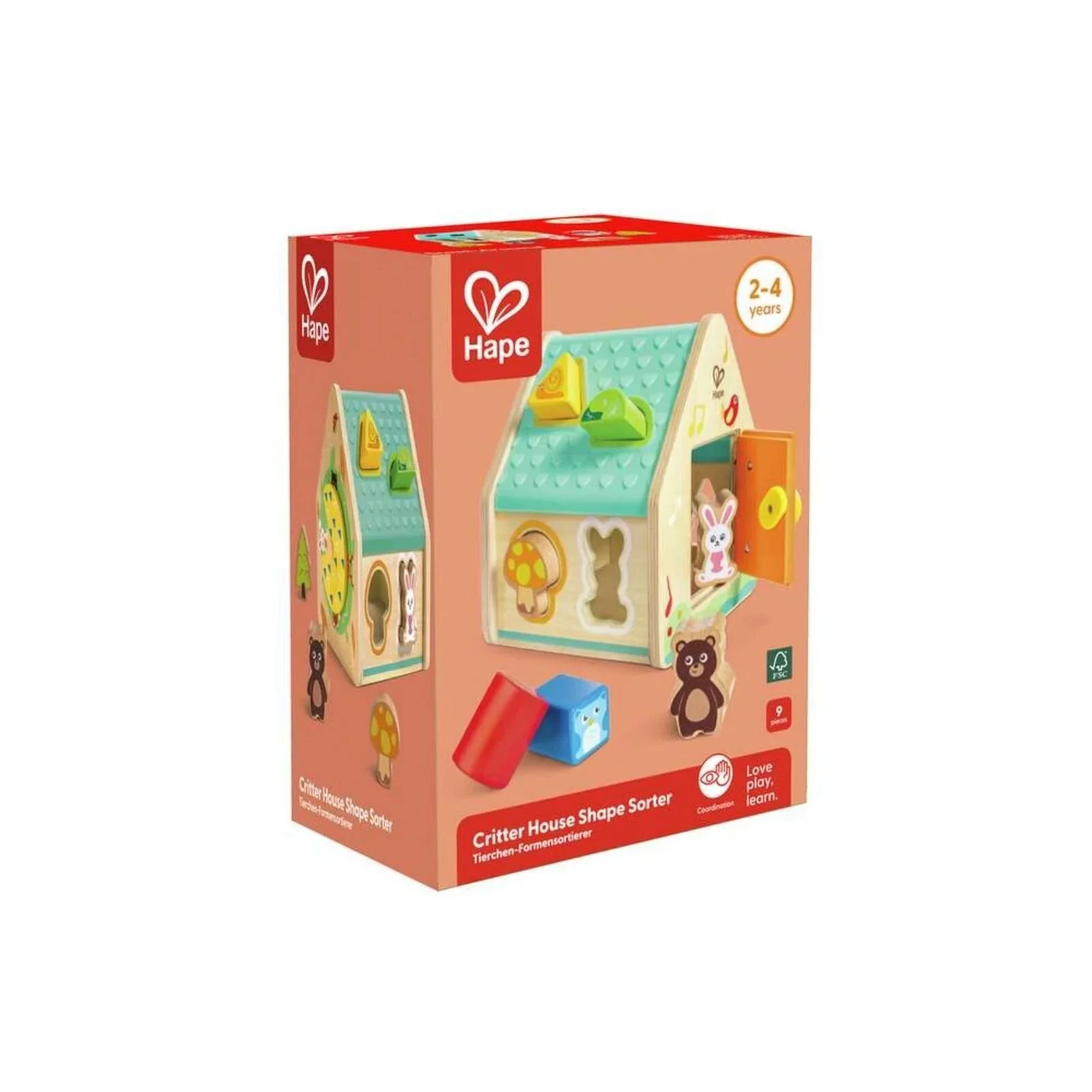 Hape Critter House Shape Sorter - Image 4