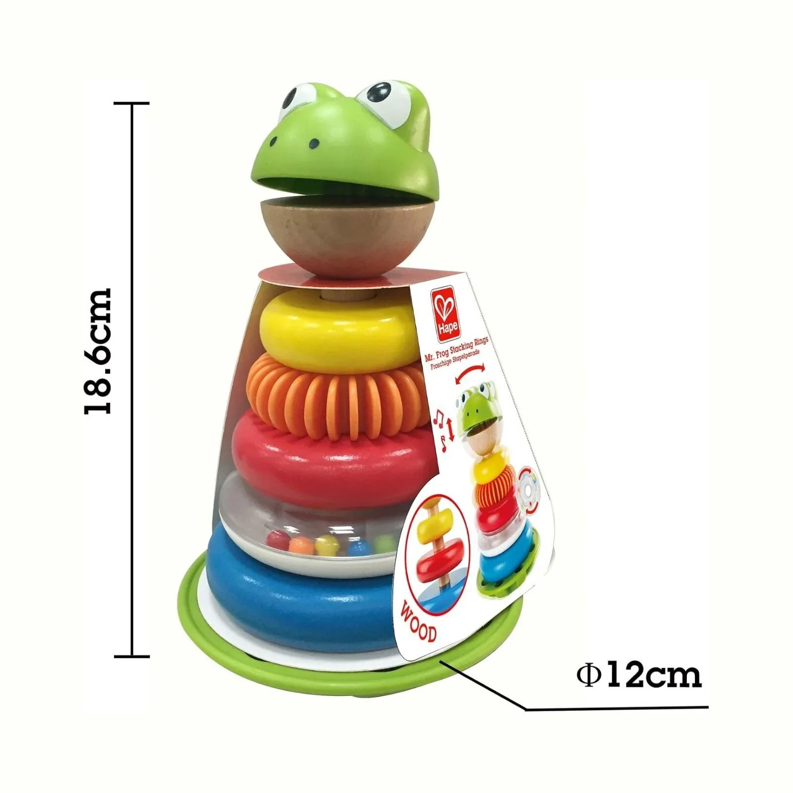 Hape Mr Frog Stacking Rings - Image 6