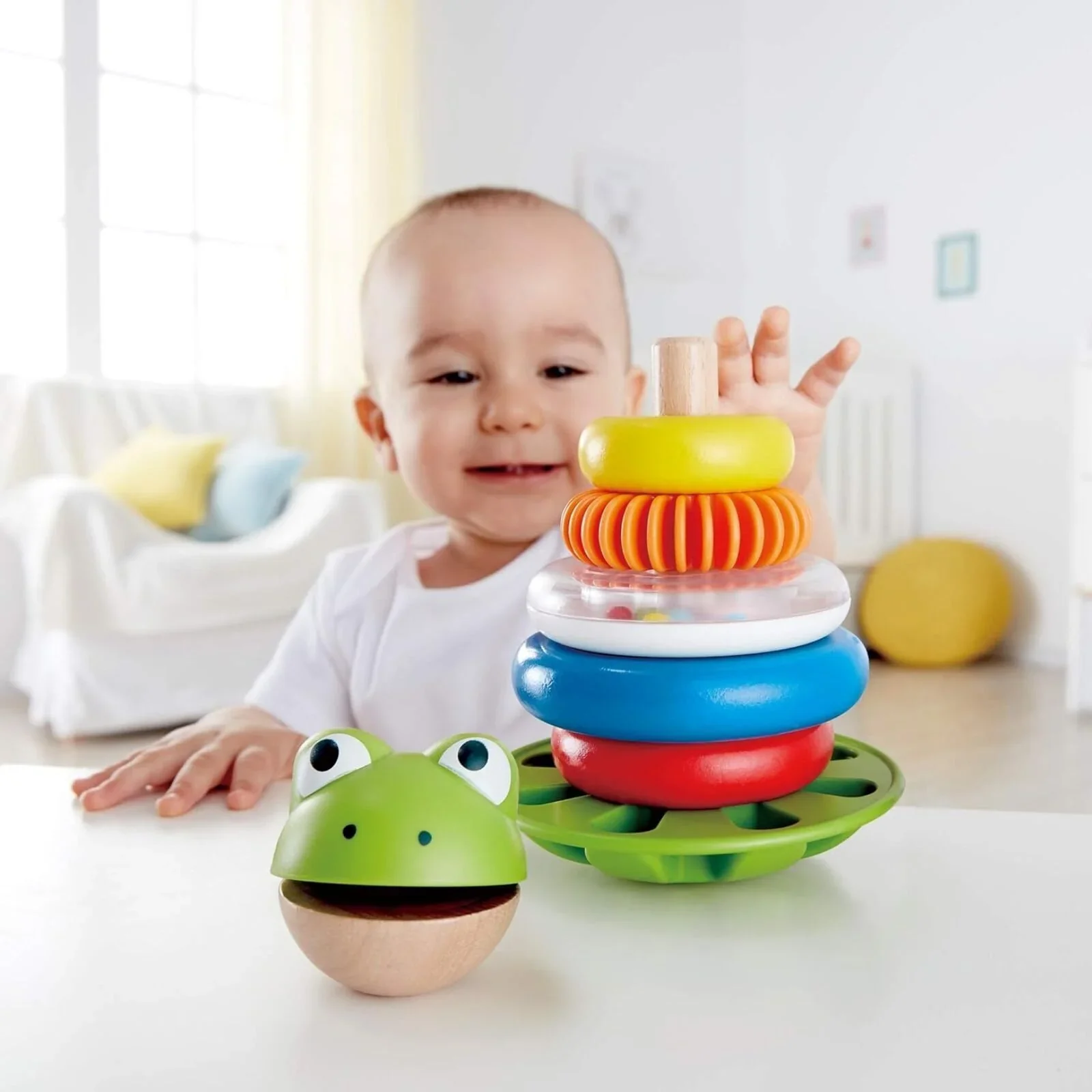 Hape Mr Frog Stacking Rings - Image 7