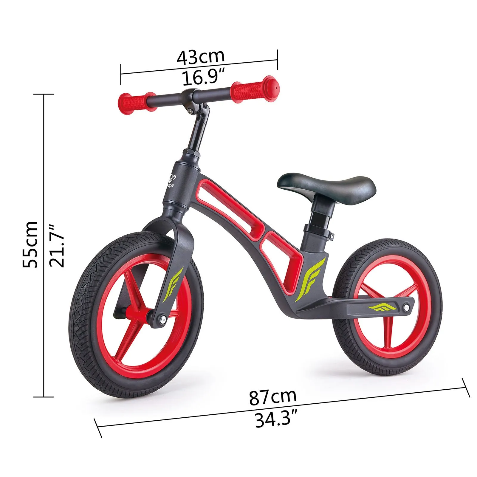 Hape New Explorer Kids Balance Bike, Red - Image 3