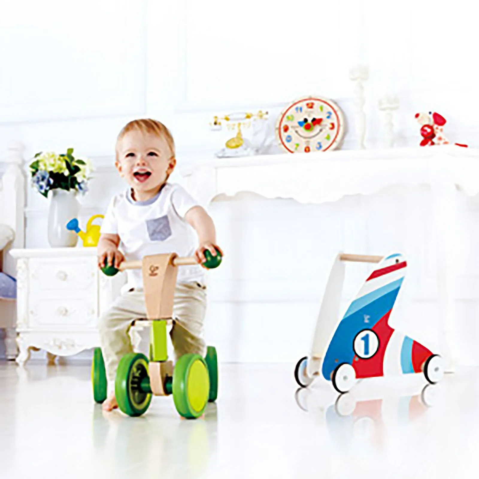 Hape Scoot-Around Kids Wooden Ride On - Green - Image 3