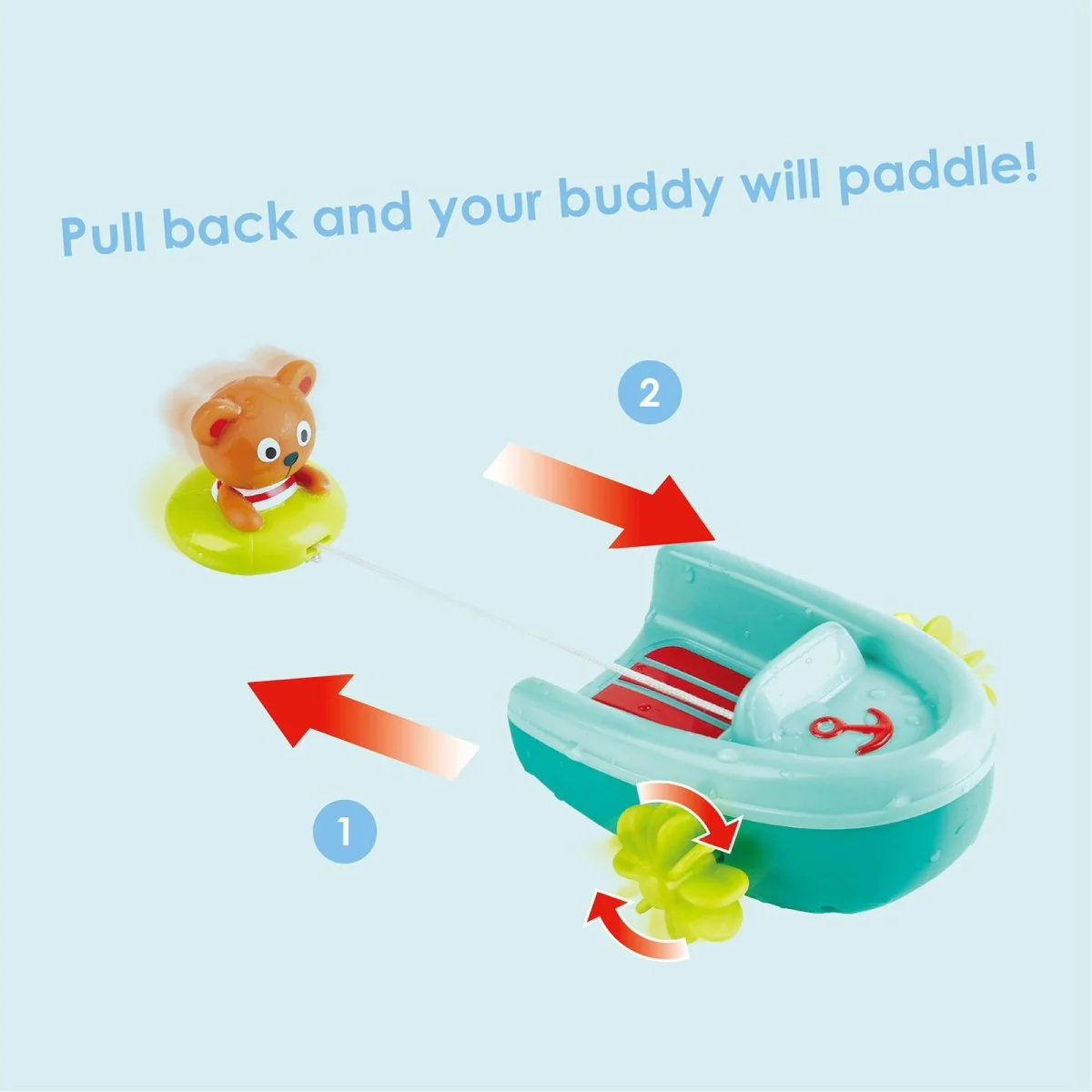 Hape Tubing Pull-Back Boat - Image 6