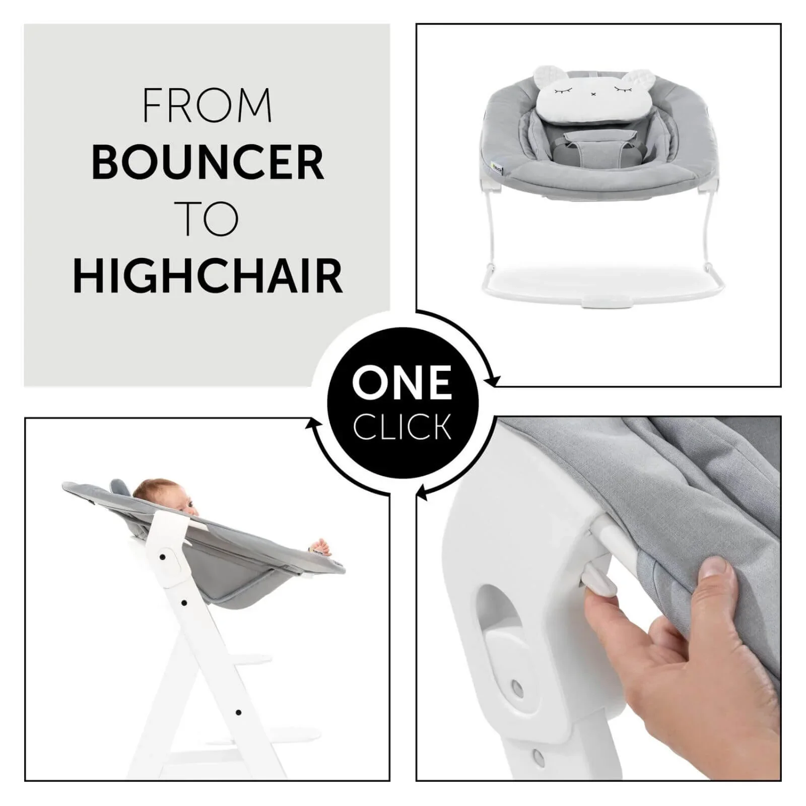 Hauck Alpha Bouncer 2-in-1 - Light Grey - Image 5