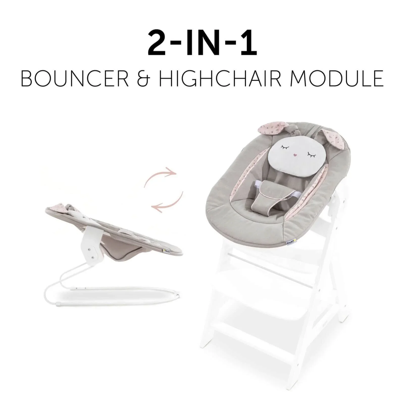 Hauck Alpha Bouncer 2-in-1 - Beige Bloom - Image 3