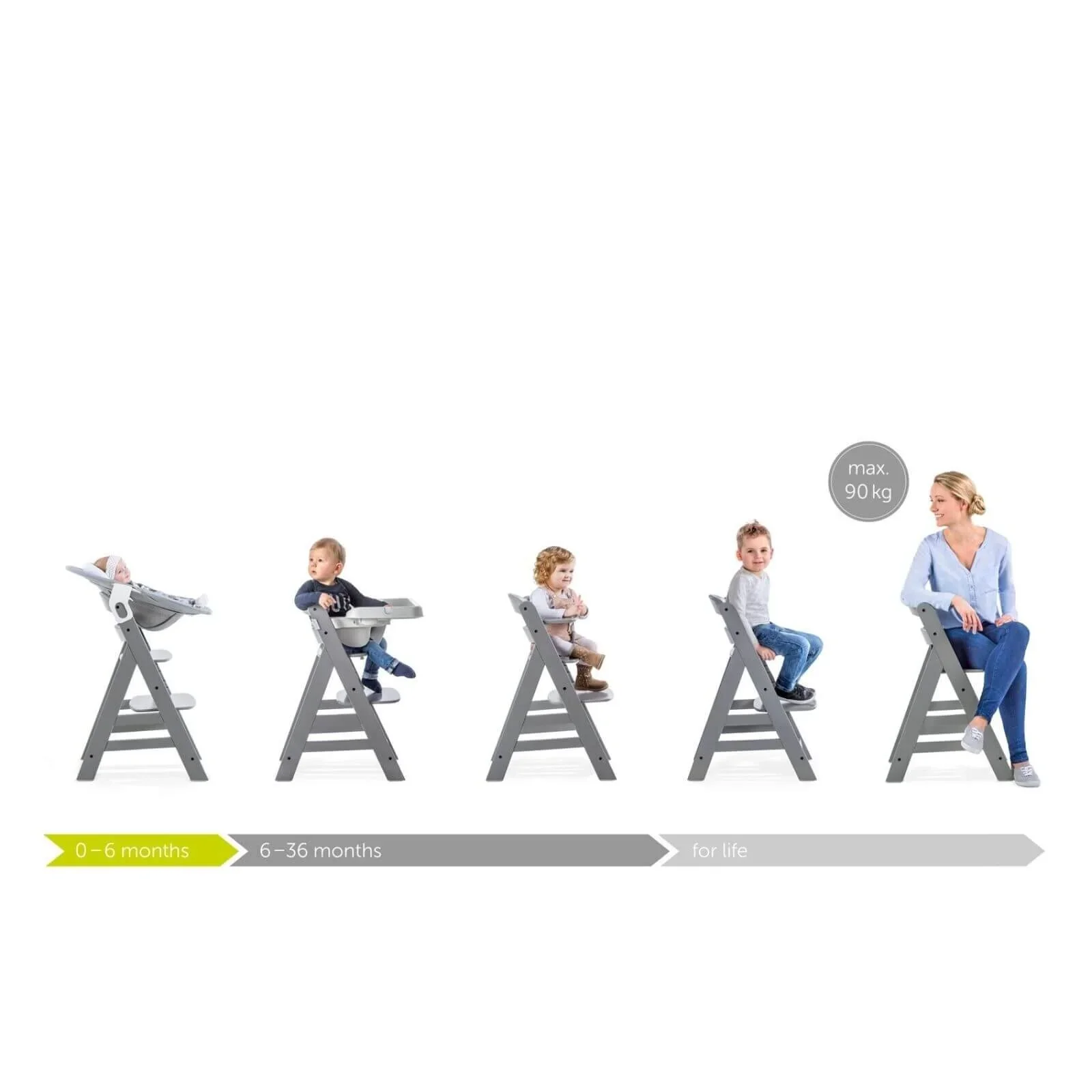 Hauck Alpha+ Wooden Highchair - Natural - Image 12