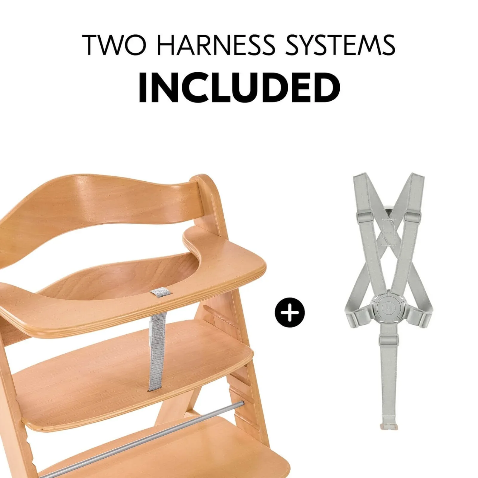 Hauck Alpha+ Wooden Highchair - Natural - Image 3