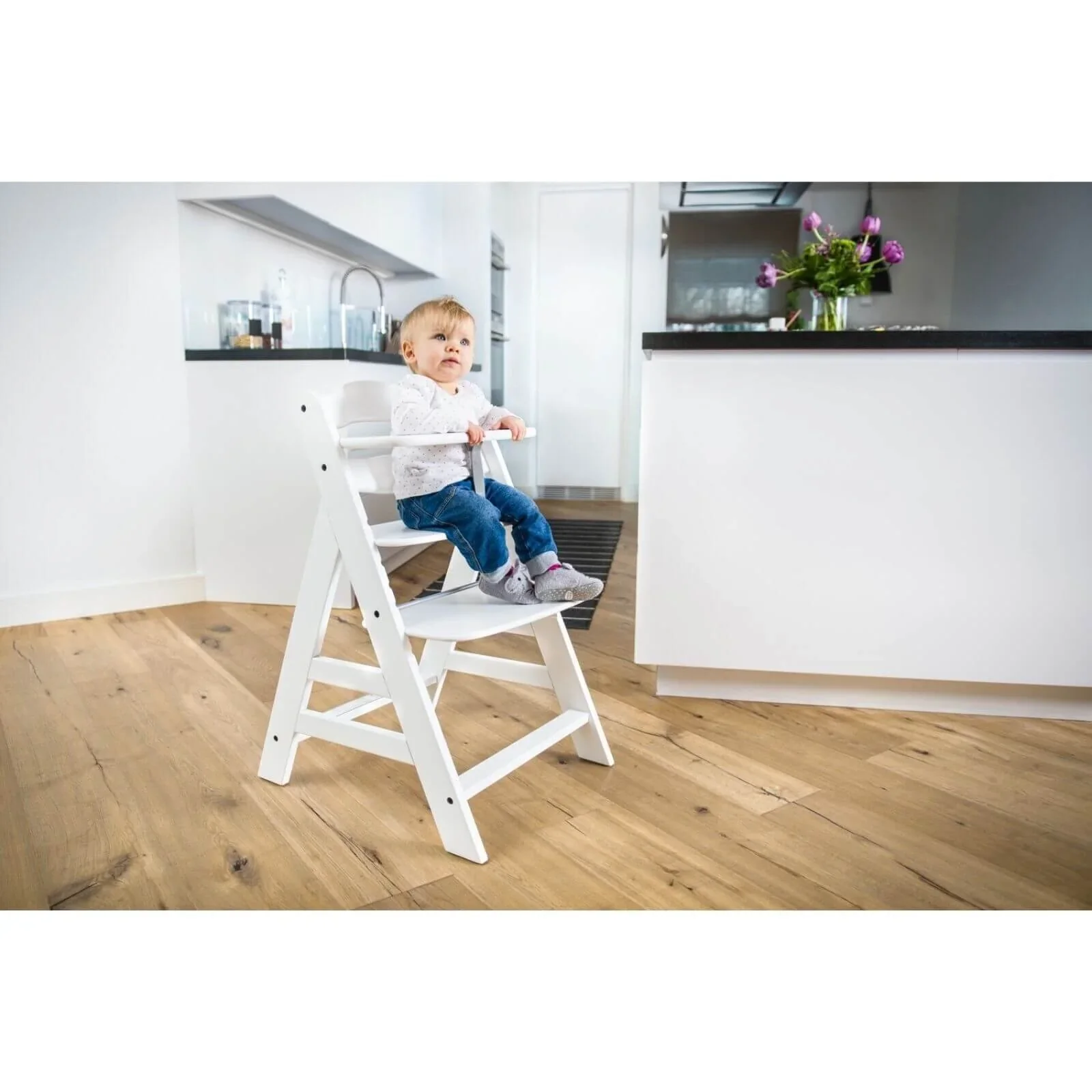 Hauck Alpha+ Wooden Highchair - White - Image 10