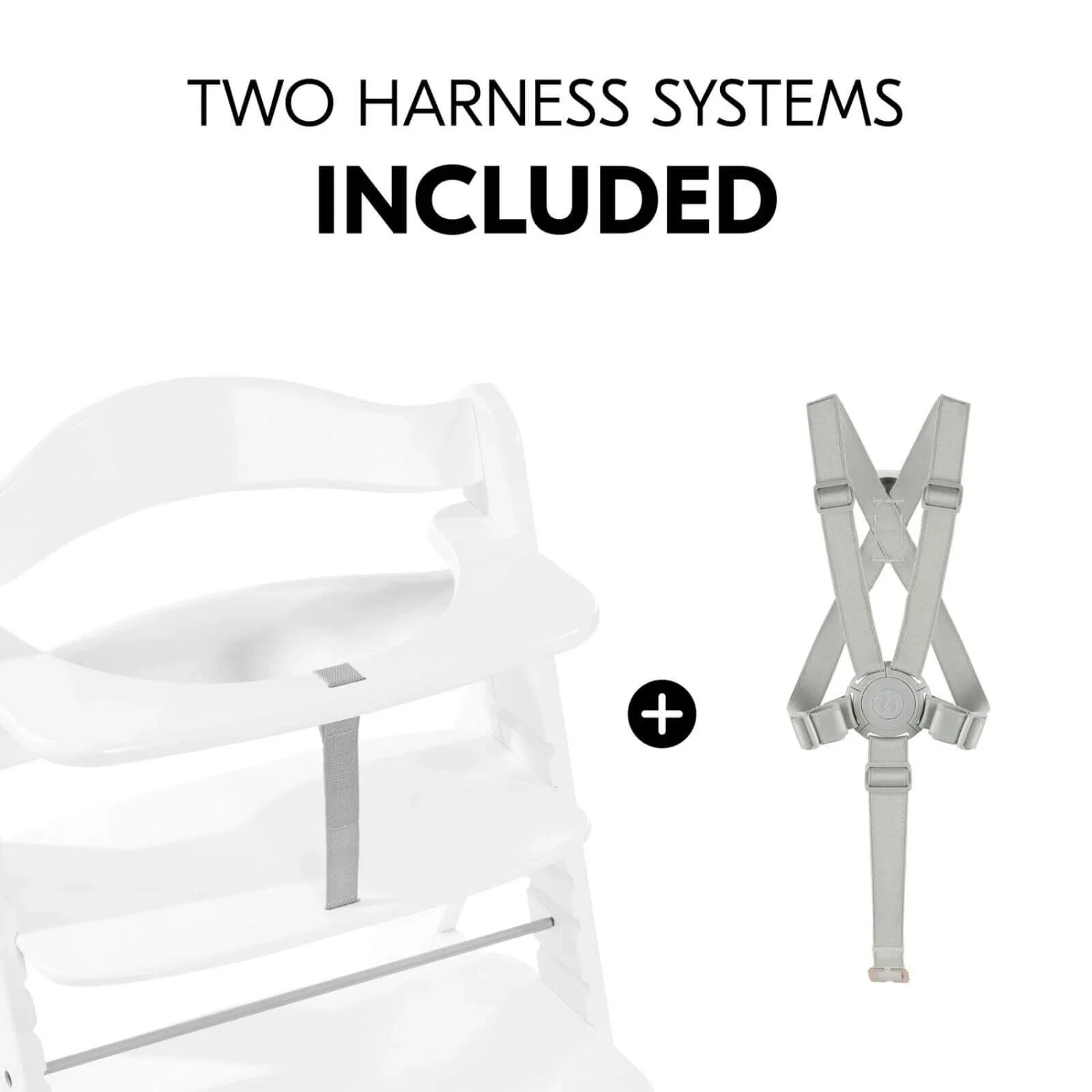 Hauck Alpha+ Wooden Highchair - White - Image 3