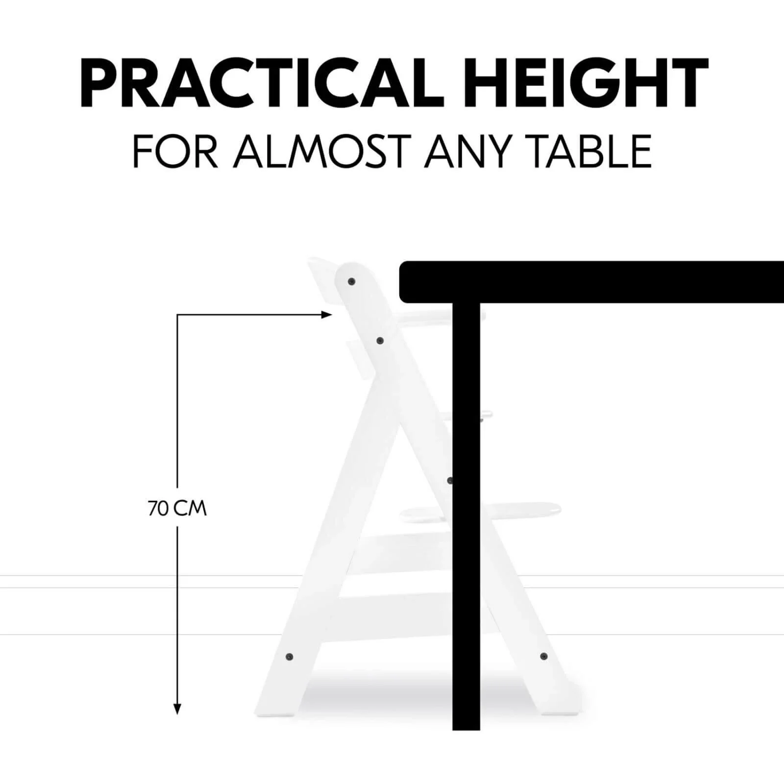 Hauck Alpha+ Wooden Highchair - White - Image 7