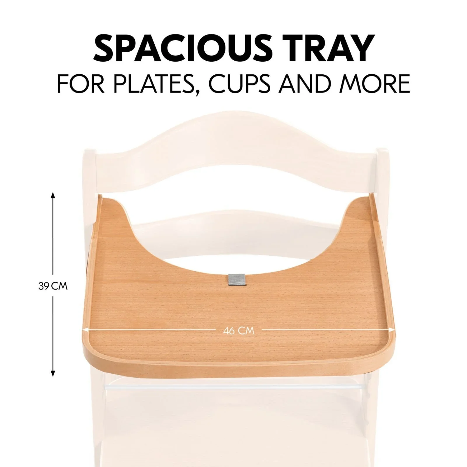 Hauck Alpha Wooden Tray - Natural - Image 6