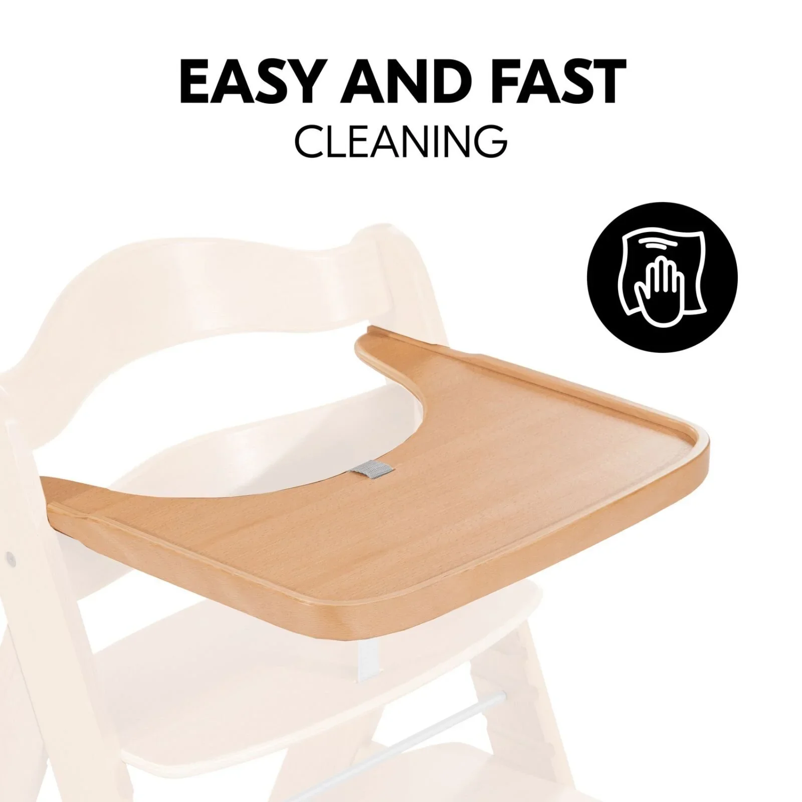Hauck Alpha Wooden Tray - Natural - Image 9