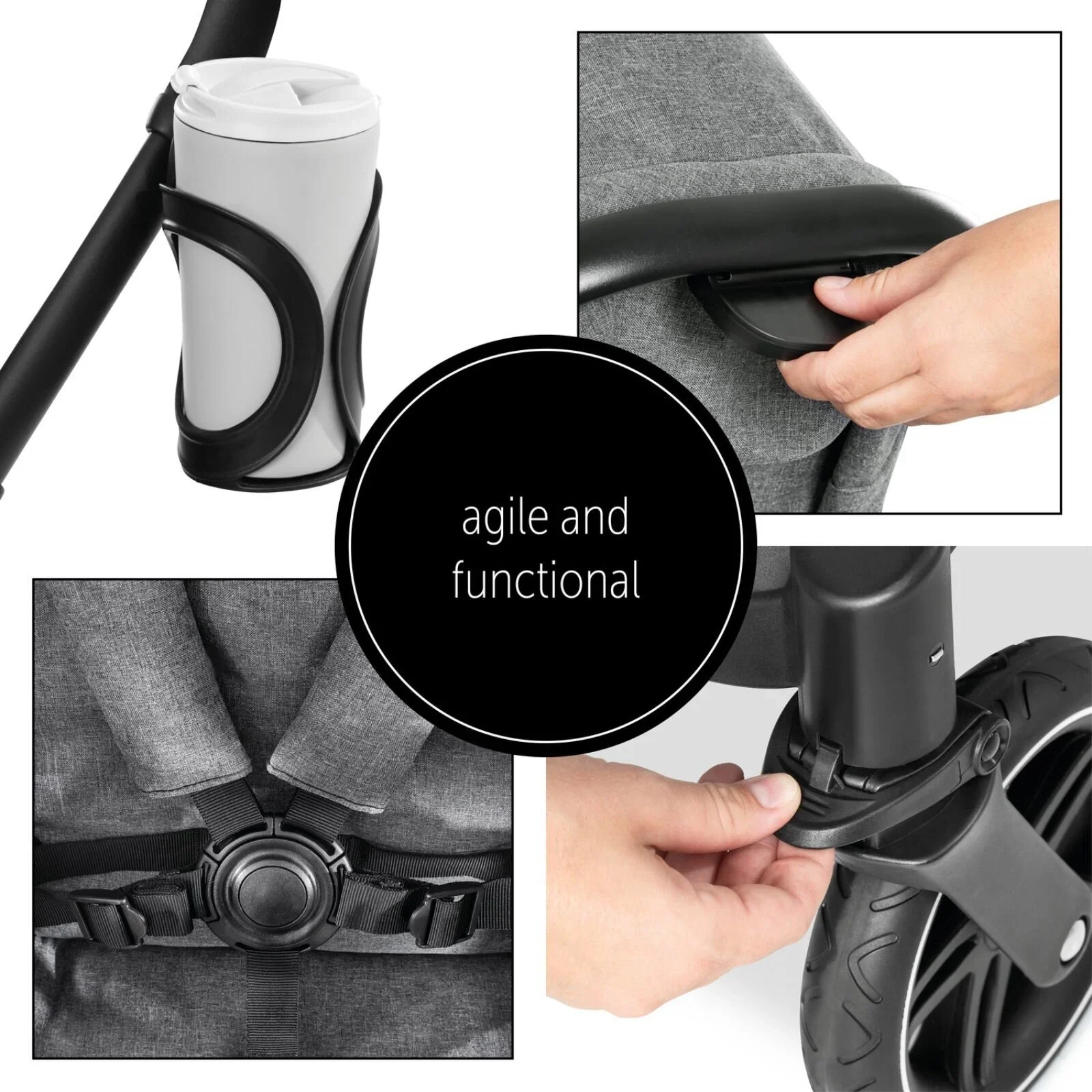 Hauck Atlantic Twin Double Stroller - Grey - Image 11