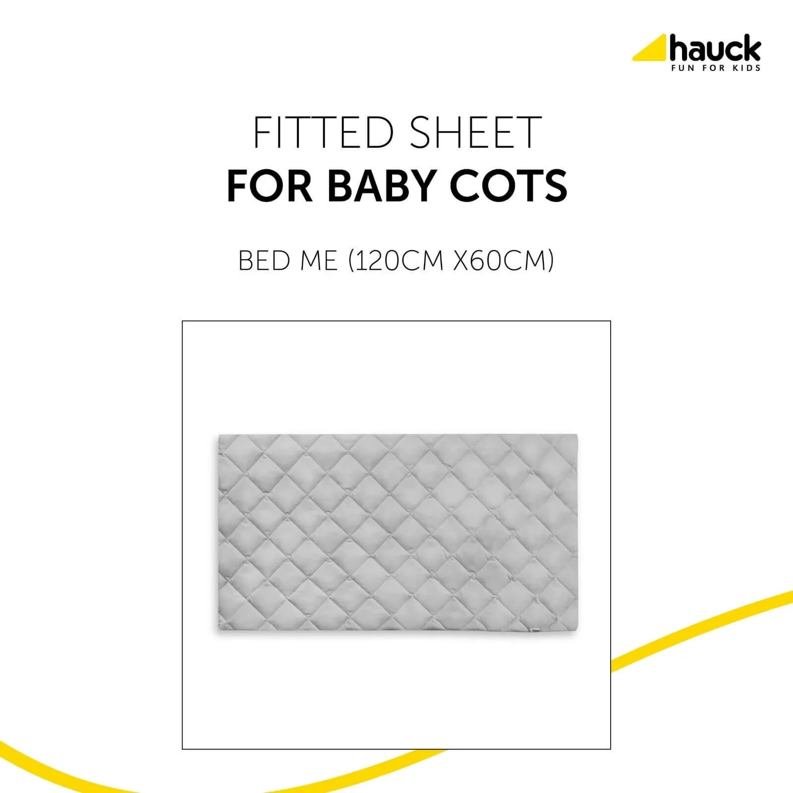 Hauck Bed Me Travel Cot Fitted Sheet 120x60cm - Beige - Image 2