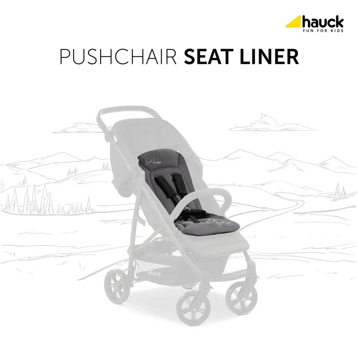 Hauck Disney Pushchair Seat Liner - Mickey Mouse Black - Image 2