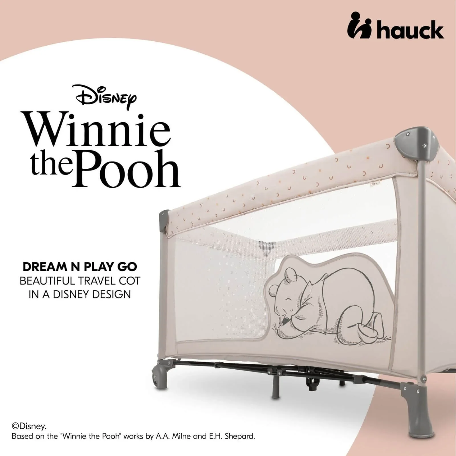 Hauck Dream N Play Go Travel Cot - Winnie the Pooh - Image 2
