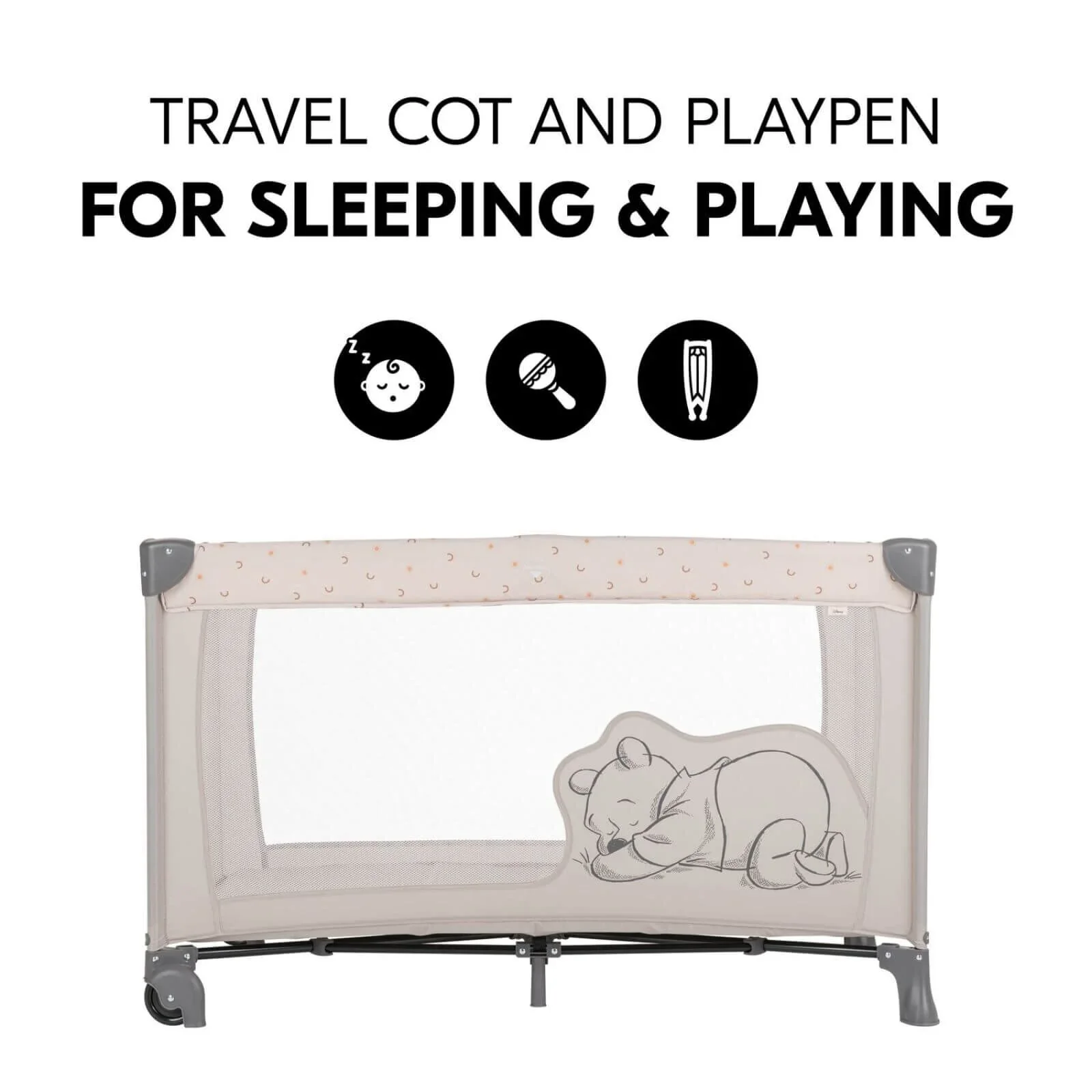 Hauck Dream N Play Go Travel Cot - Winnie the Pooh - Image 3