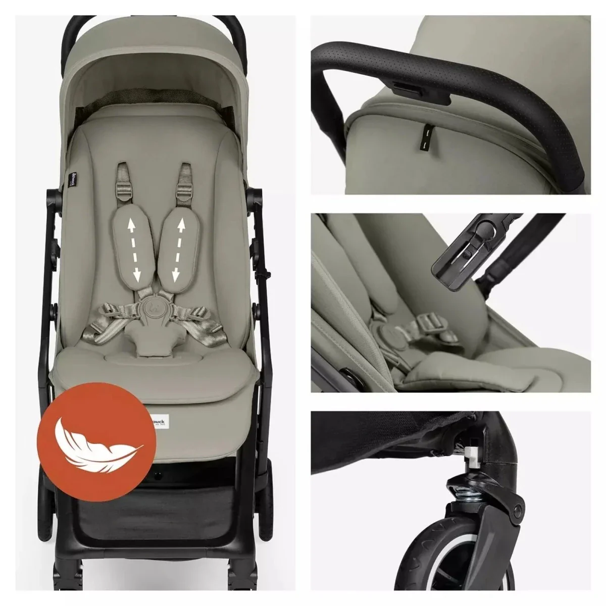 Hauck Fly N Care Stroller - Sage Green - Image 4