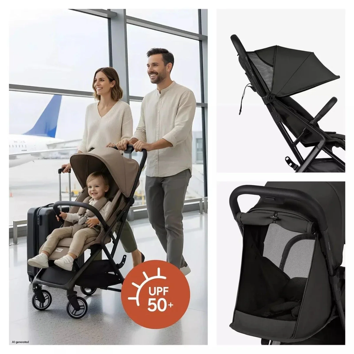 Hauck Fly N Care Stroller - Black - Image 4