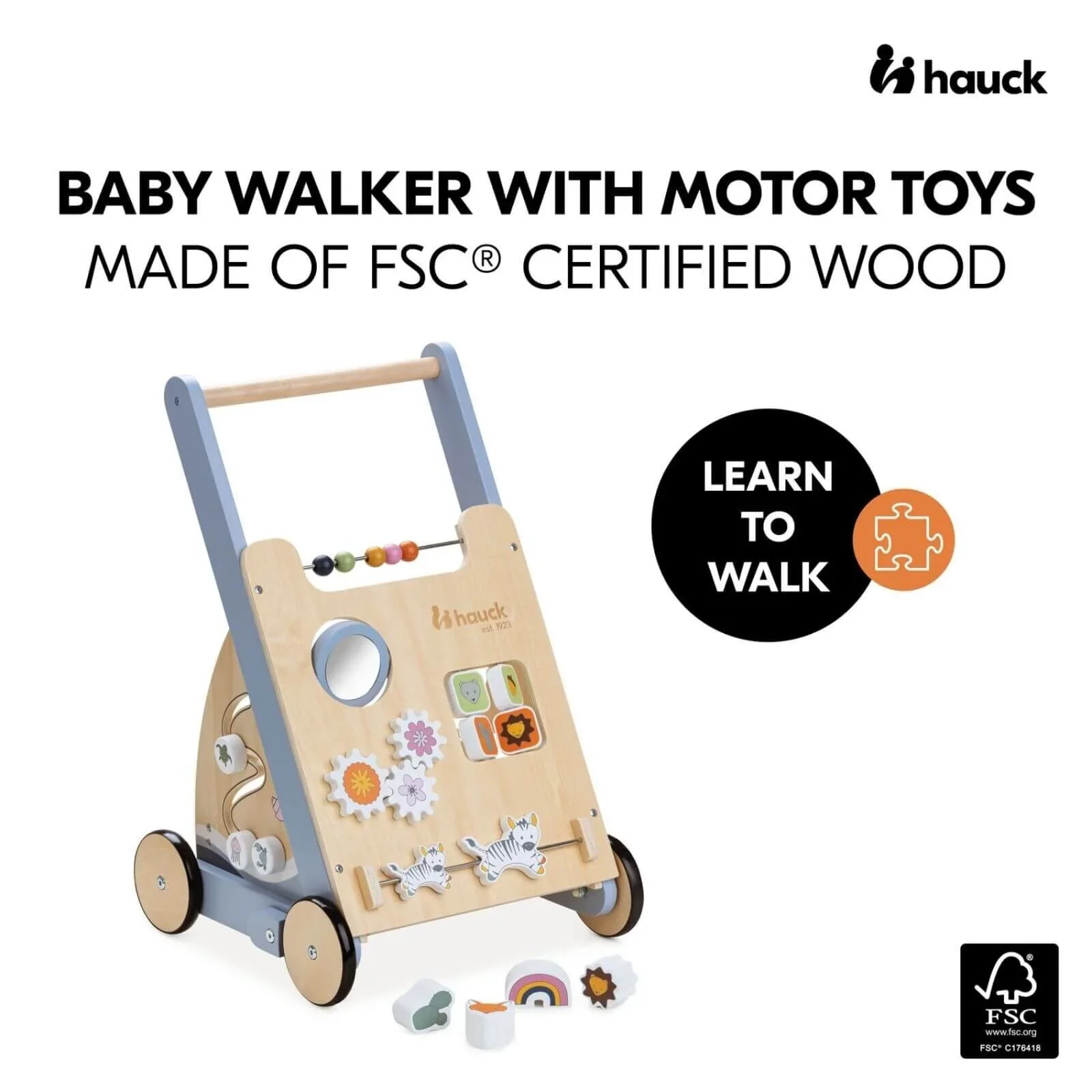 Hauck Learn to Walk - Skills Wooden Walker - Image 3