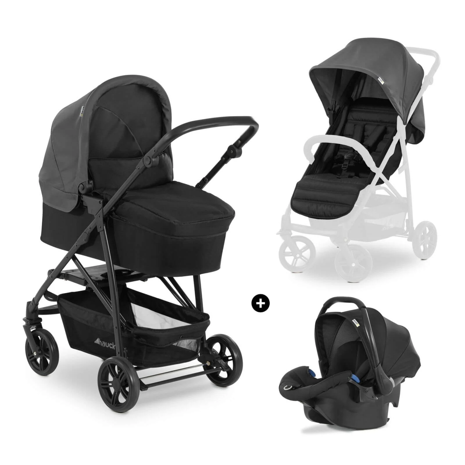 Hauck Rapid 4 Trioset with Base - Grey - Image 2