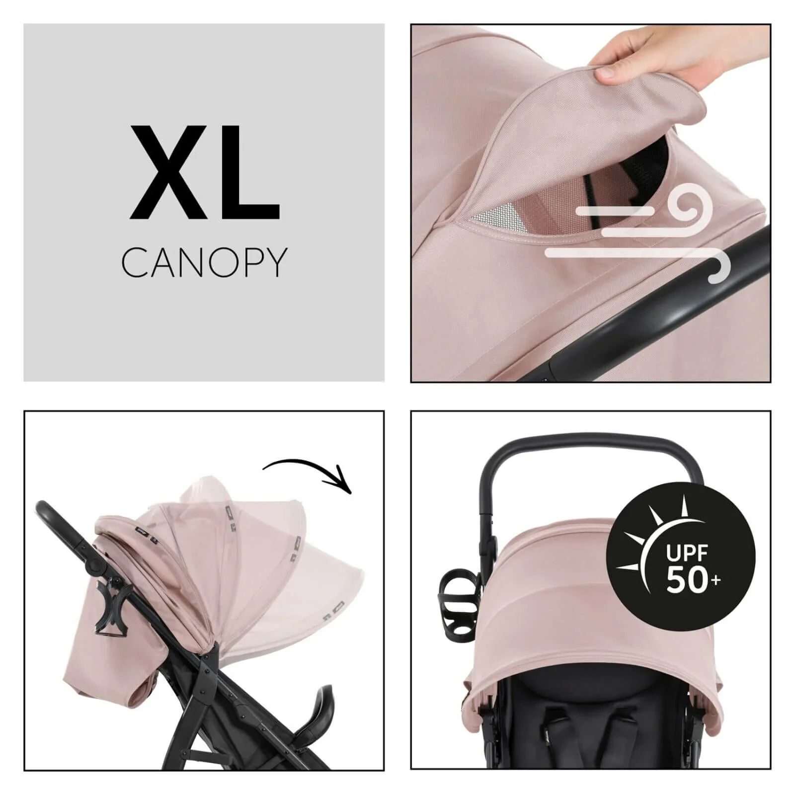 Hauck Rapid 4D Pushchair - Rose - Image 5