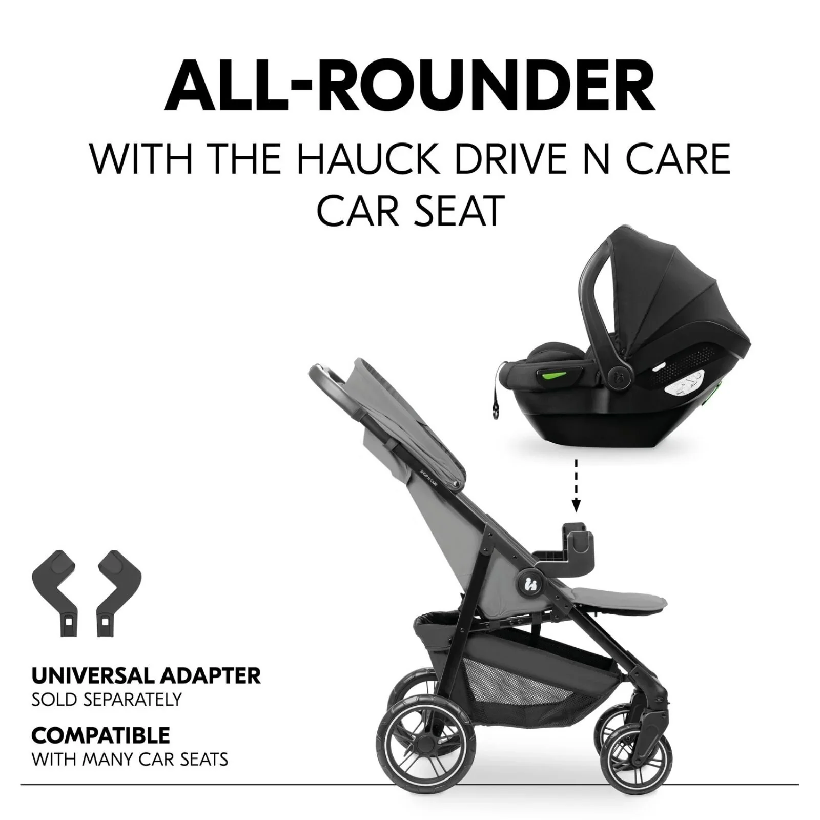 Hauck Shop N Care Trio Set - Grey - Image 5