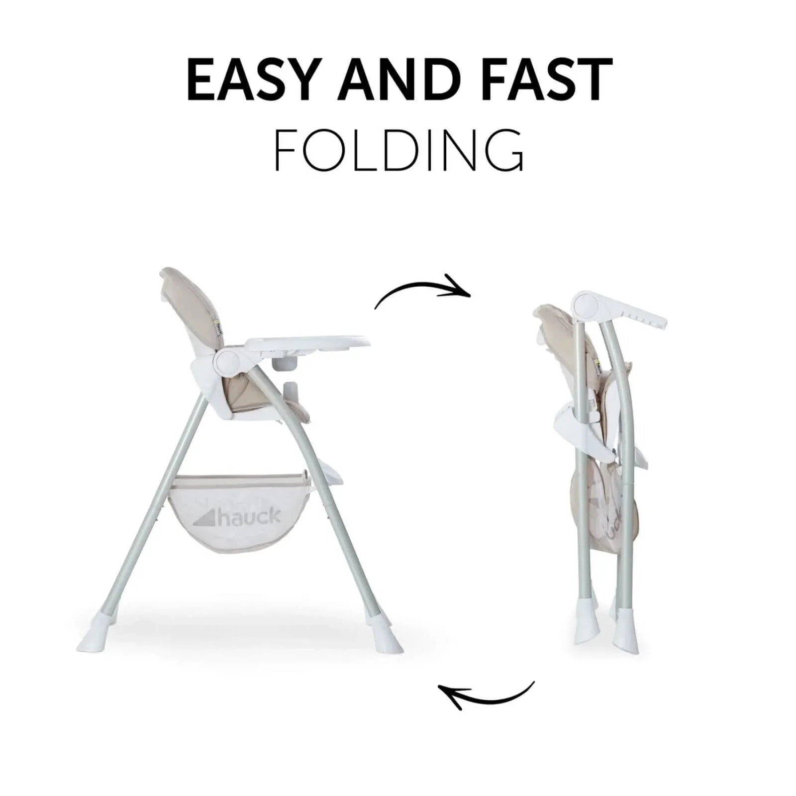 Hauck Sit N Fold Highchair - Beige - Image 2