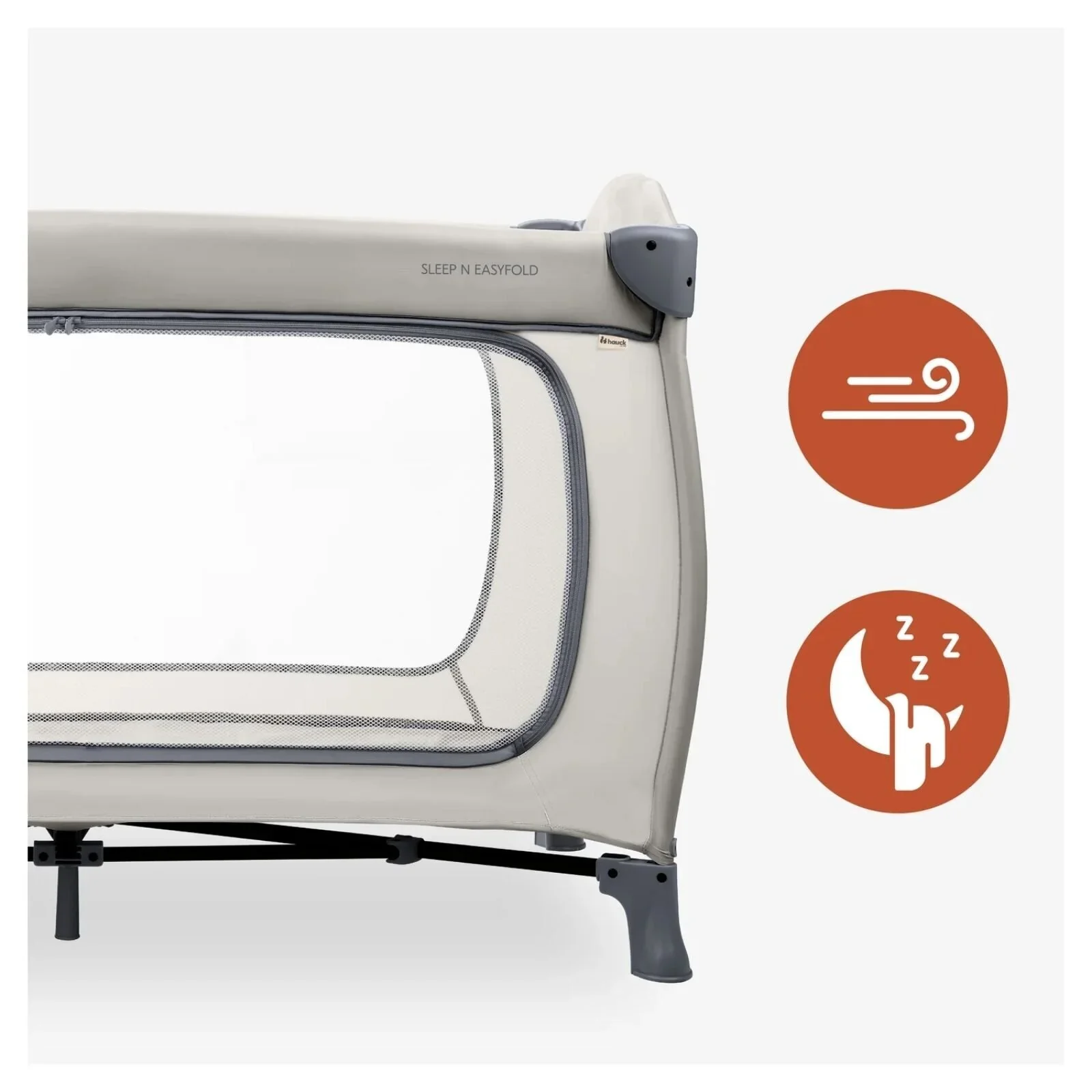 Hauck Sleep N Easyfold Travel Cot - Dark Grey - Image 6
