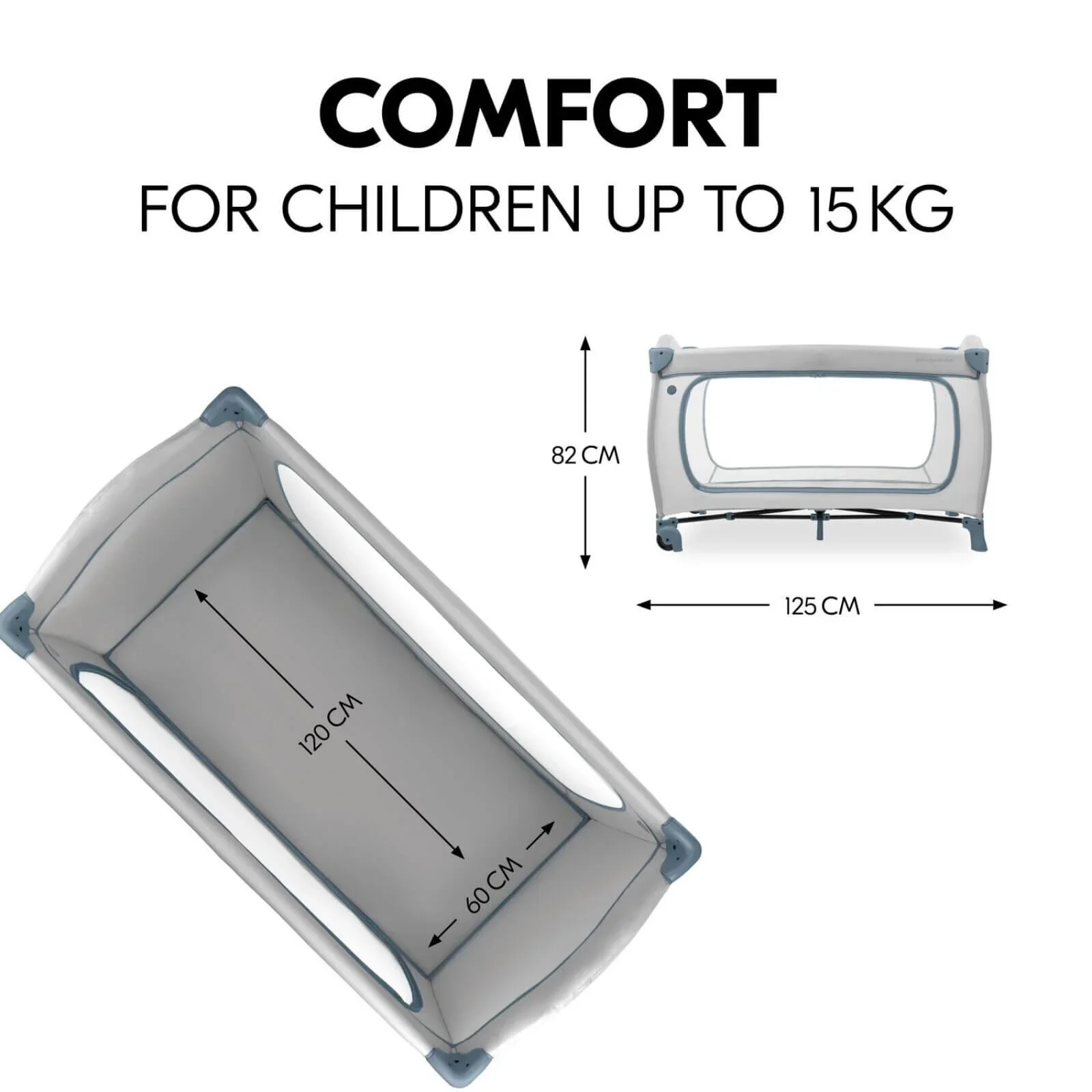 Hauck Sleep N Play Go Plus - Dusty Blue - Image 2