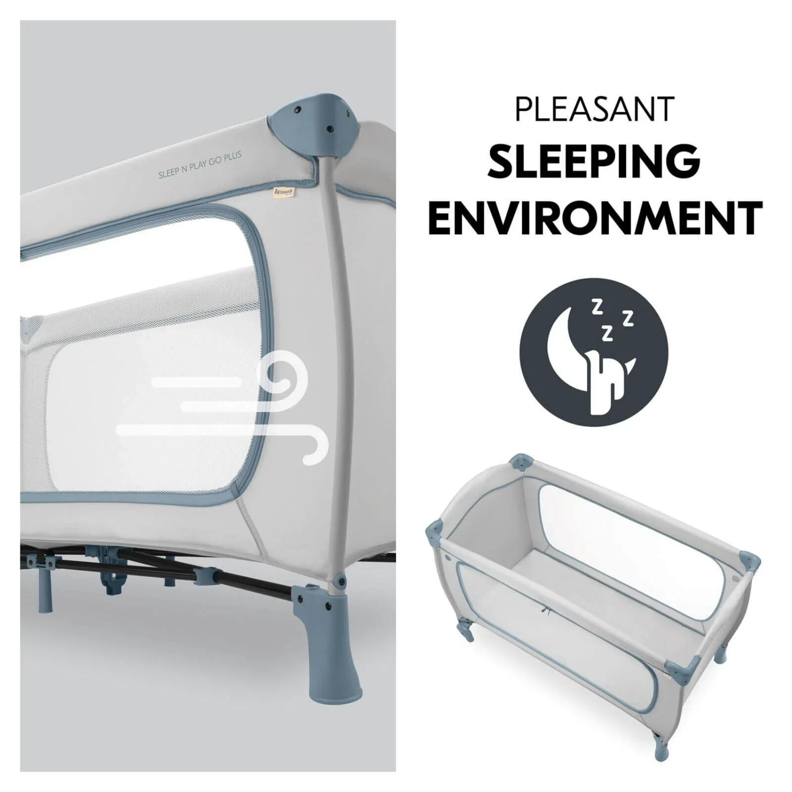 Hauck Sleep N Play Go Plus - Dusty Blue - Image 5