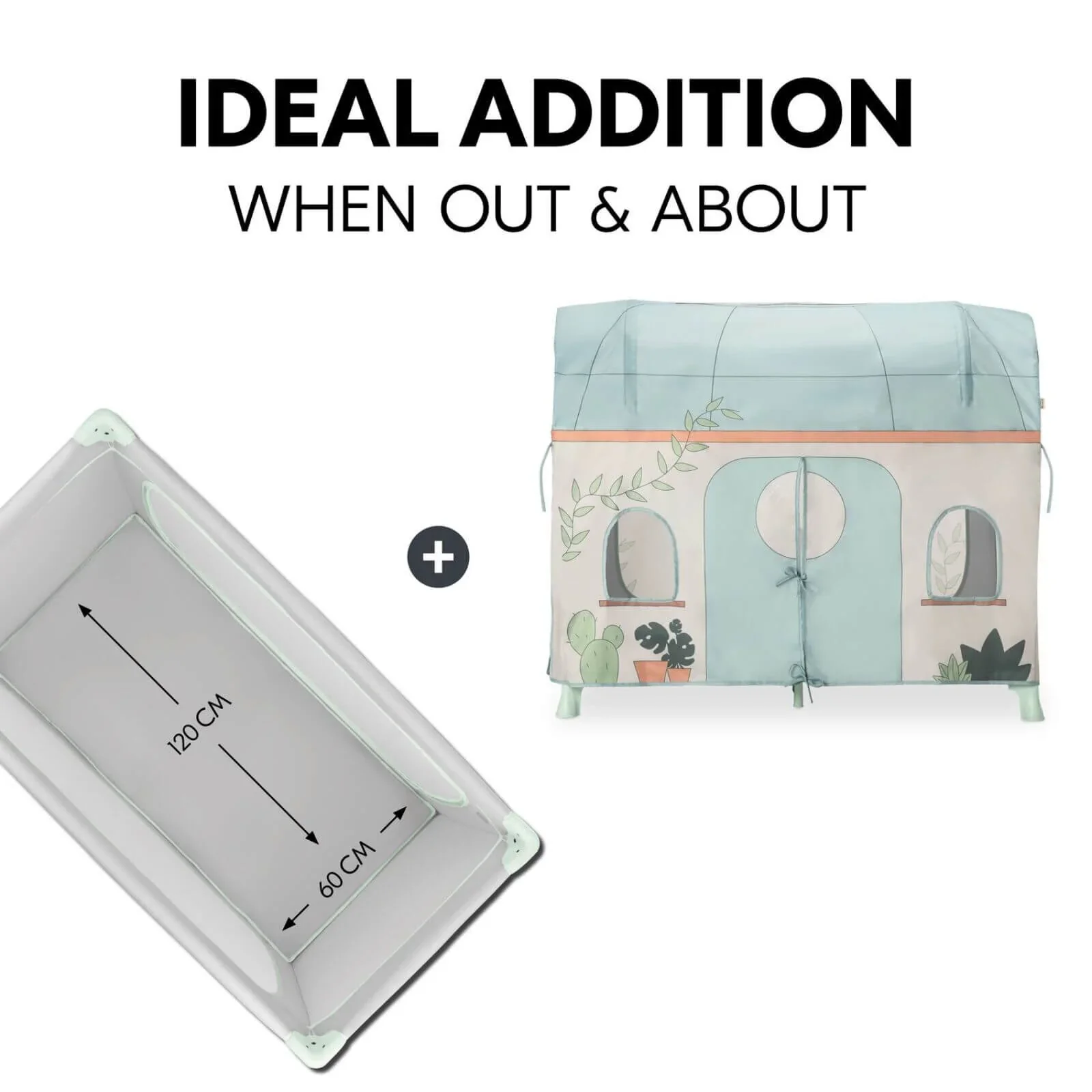 Hauck Travel Cot Cover - Plants - Image 3