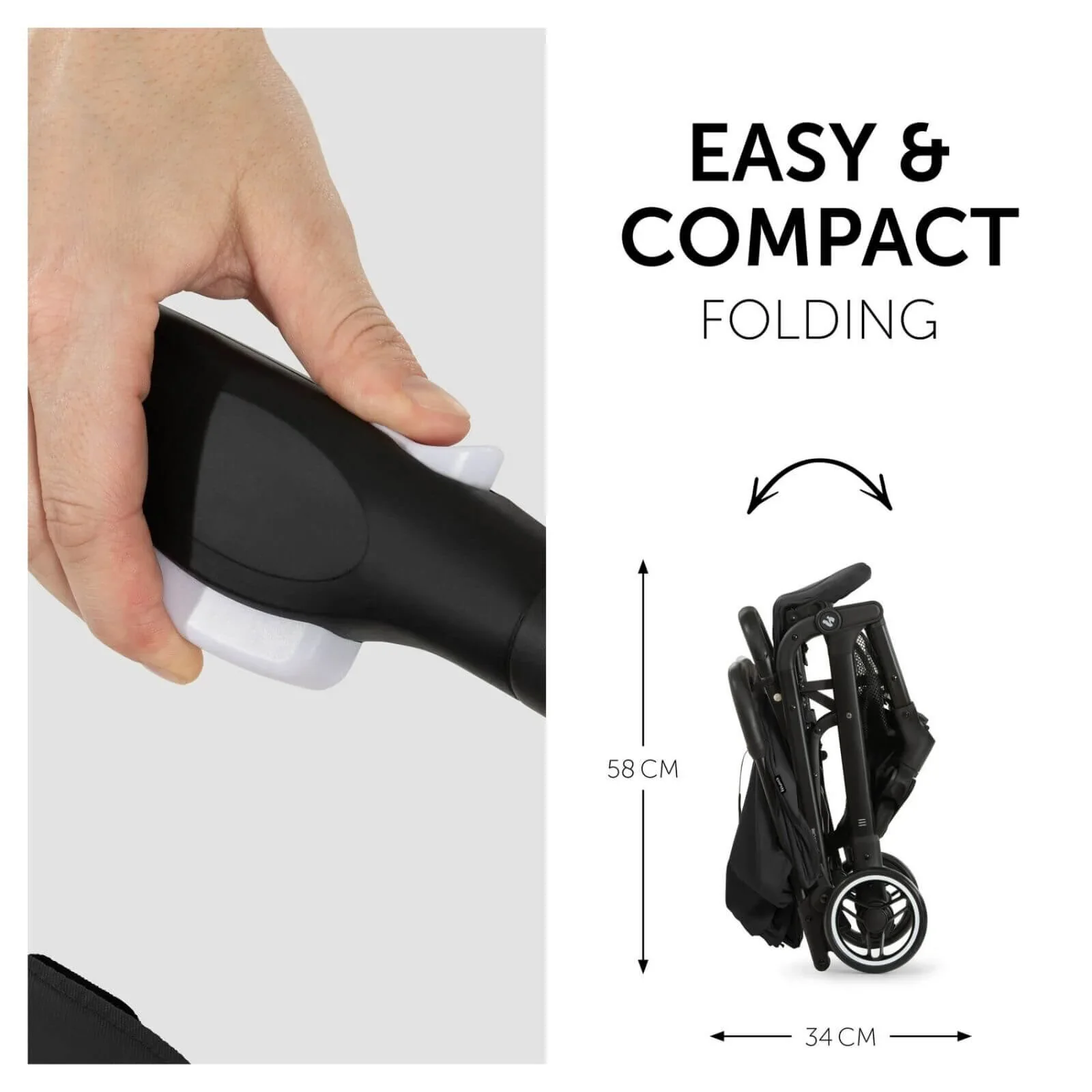 Hauck Travel N Care Pushchair - Black - Image 2