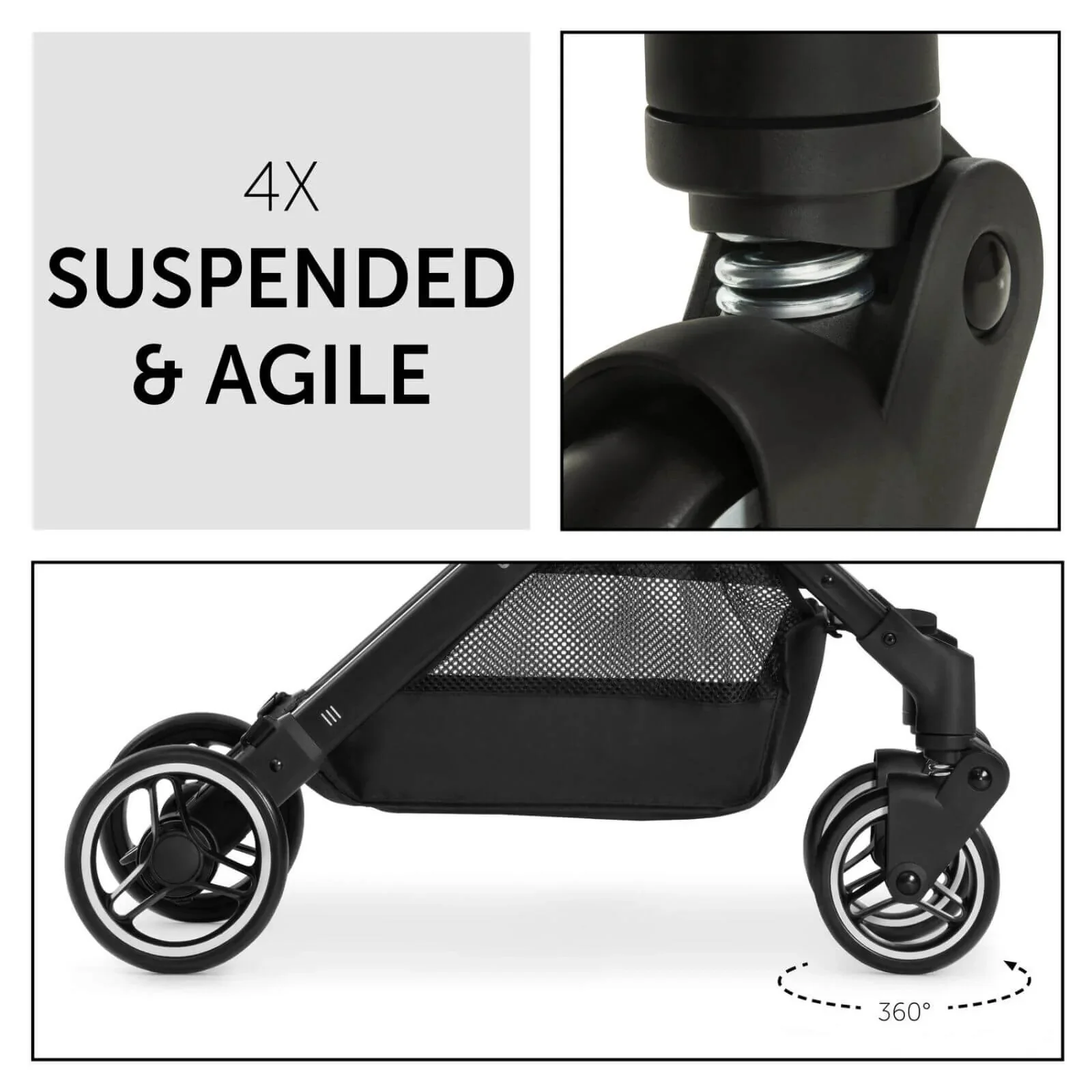 Hauck Travel N Care Pushchair - Black - Image 3