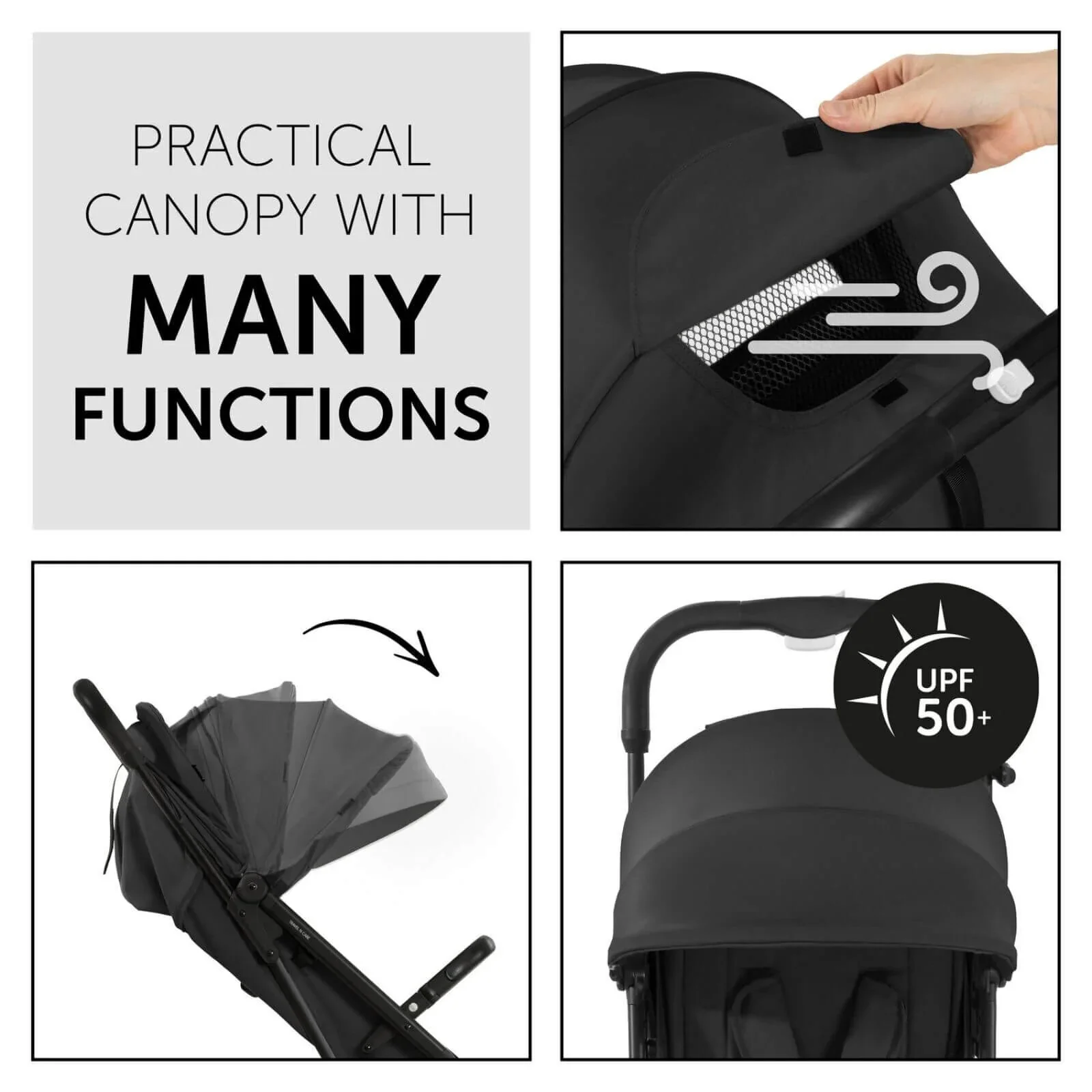 Hauck Travel N Care Pushchair - Black - Image 5