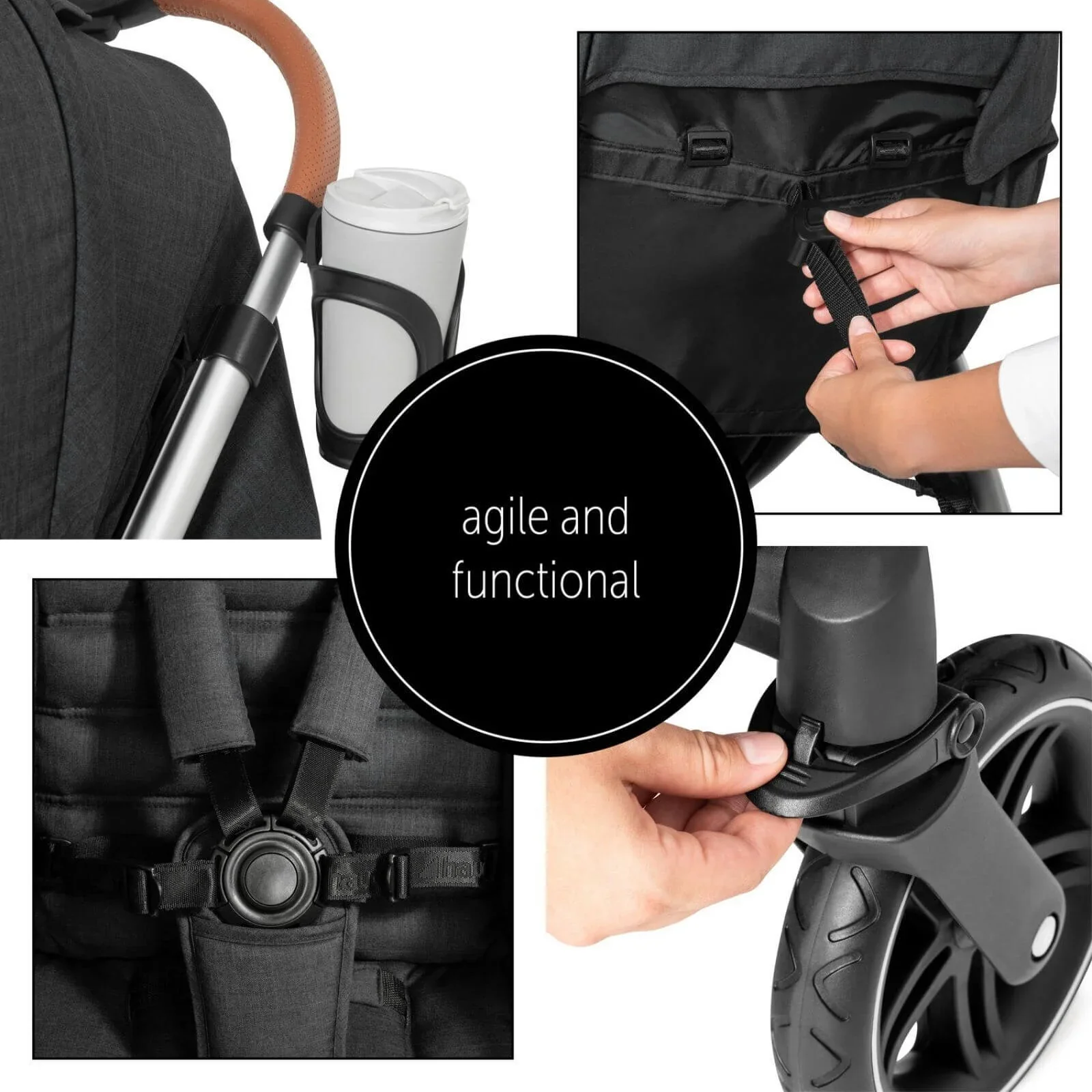 Hauck Uptown Pushchair - Black - Image 11
