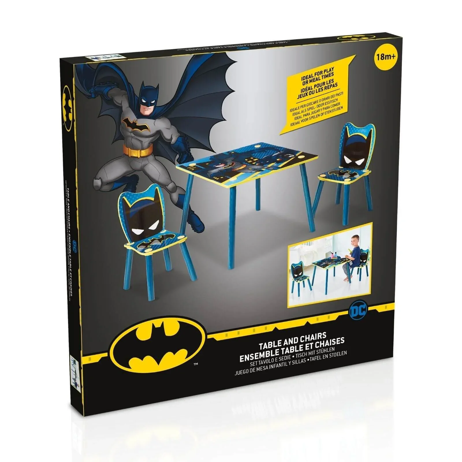 Hello Home Kids Table and 2 Chairs Set - Batman - Image 5