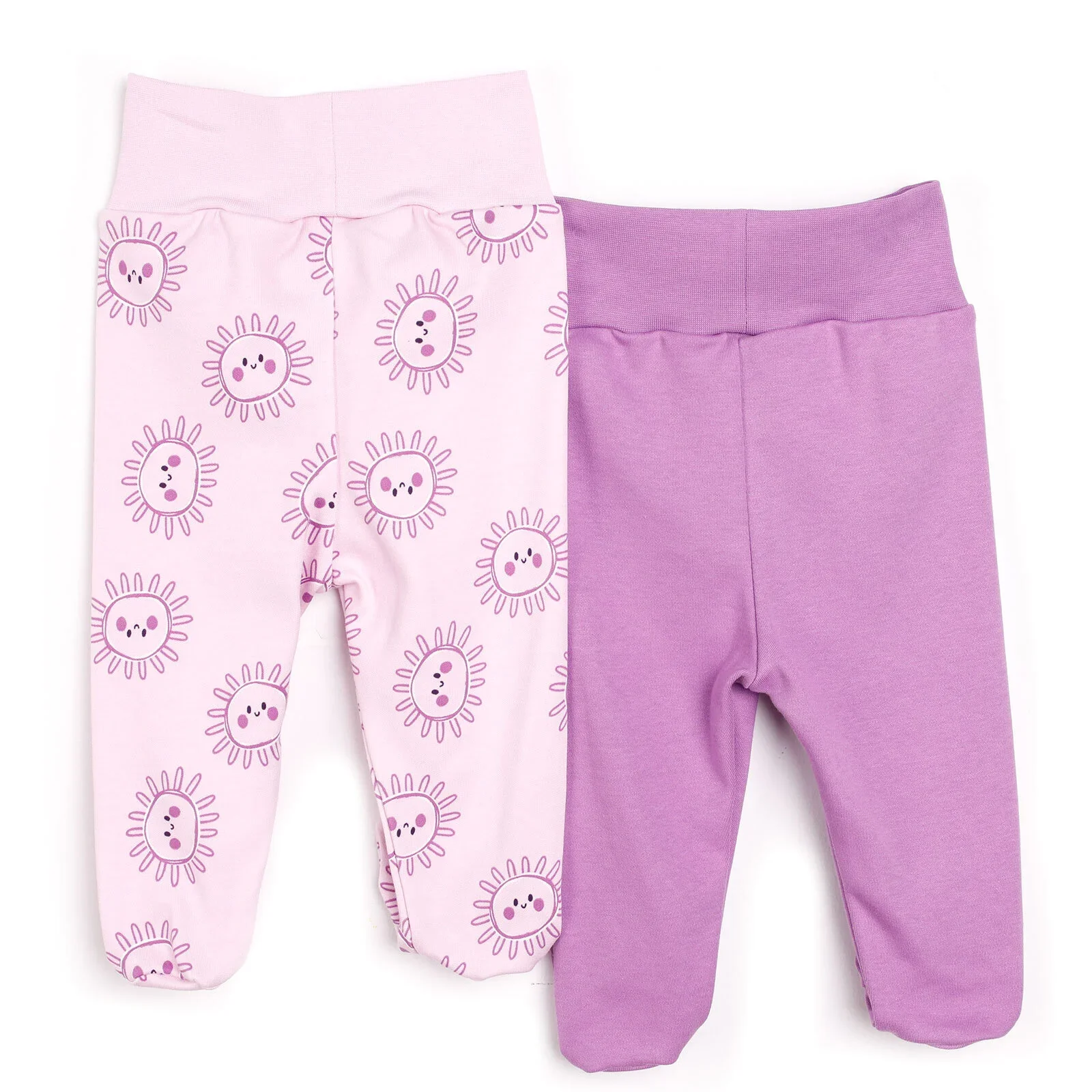 HelloBaby 2 Piece Footed Bottom - Purple - Image 2