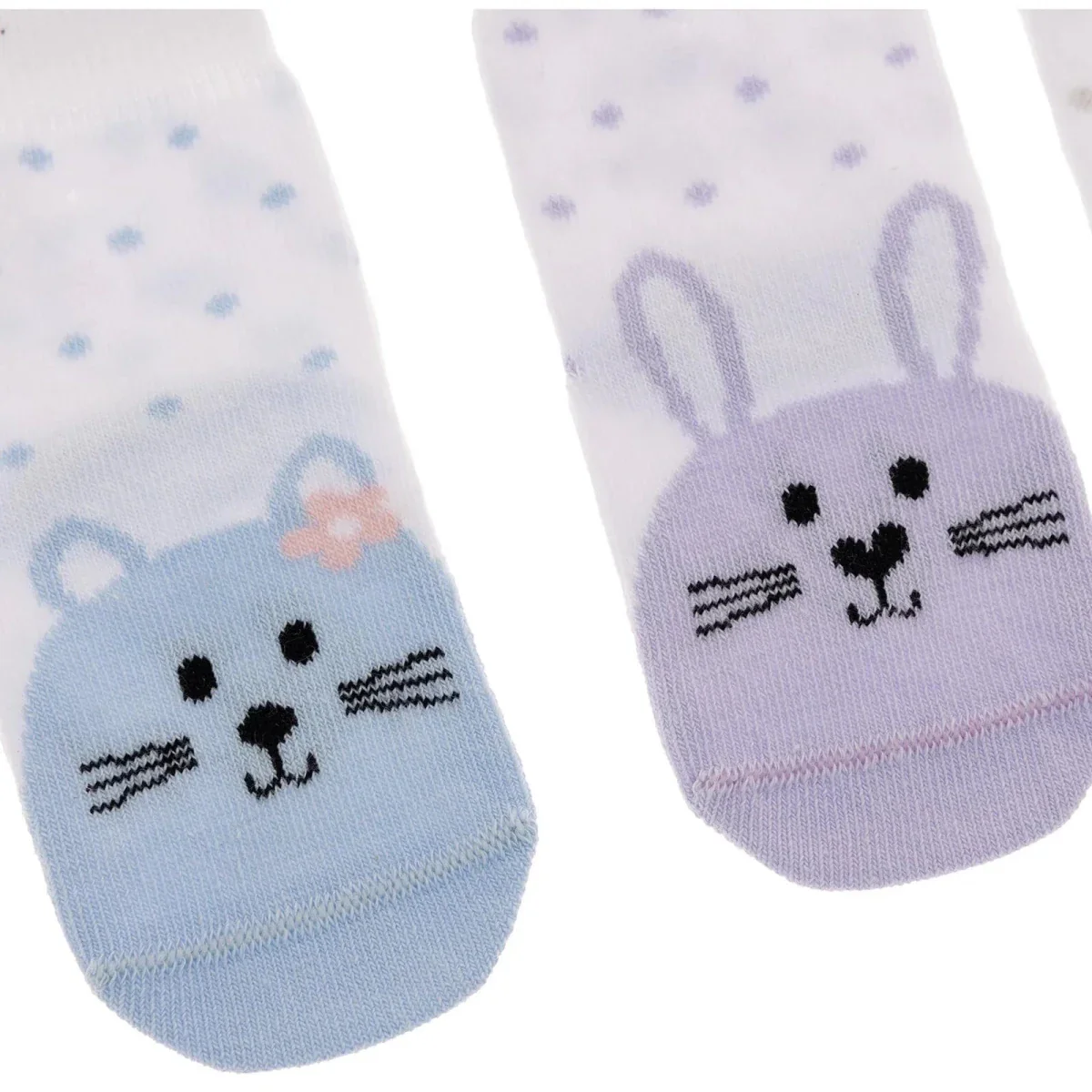 HelloBaby Ankle Socks 5 pcs - White Printed - Image 4