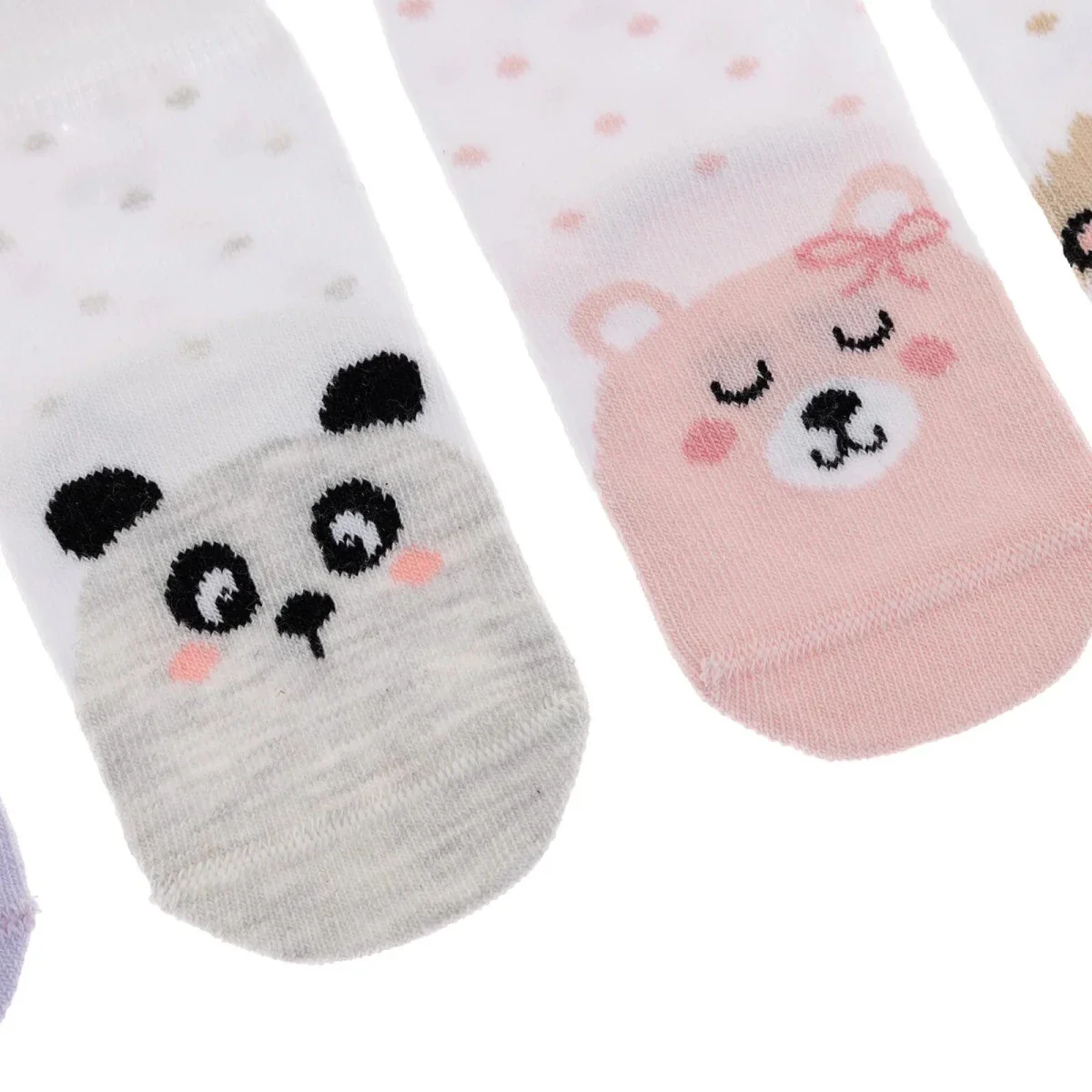 HelloBaby Ankle Socks 5 pcs - White Printed - Image 5