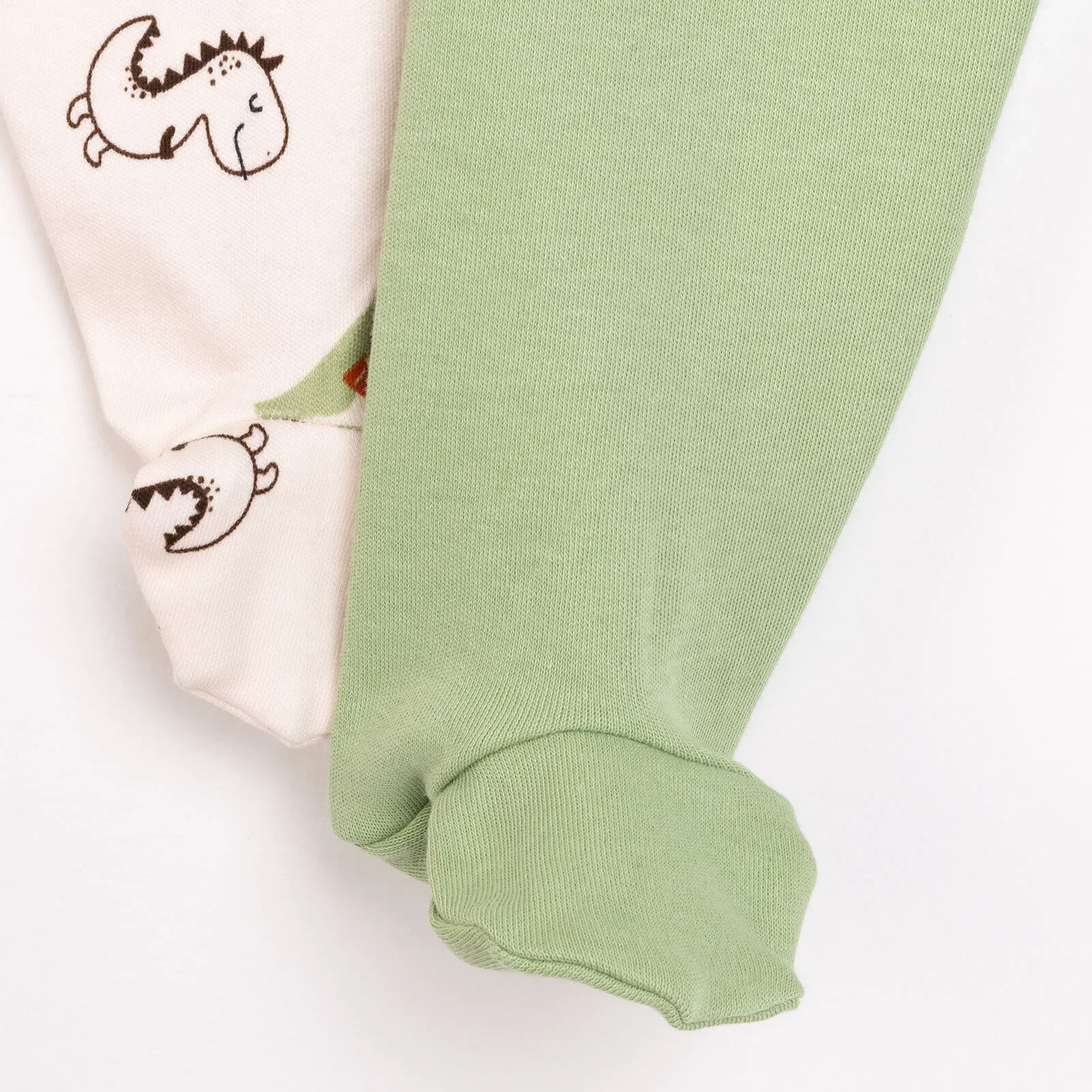 HelloBaby  Baby Boy 2 Pcs Footed Bottom - Beige - Image 4
