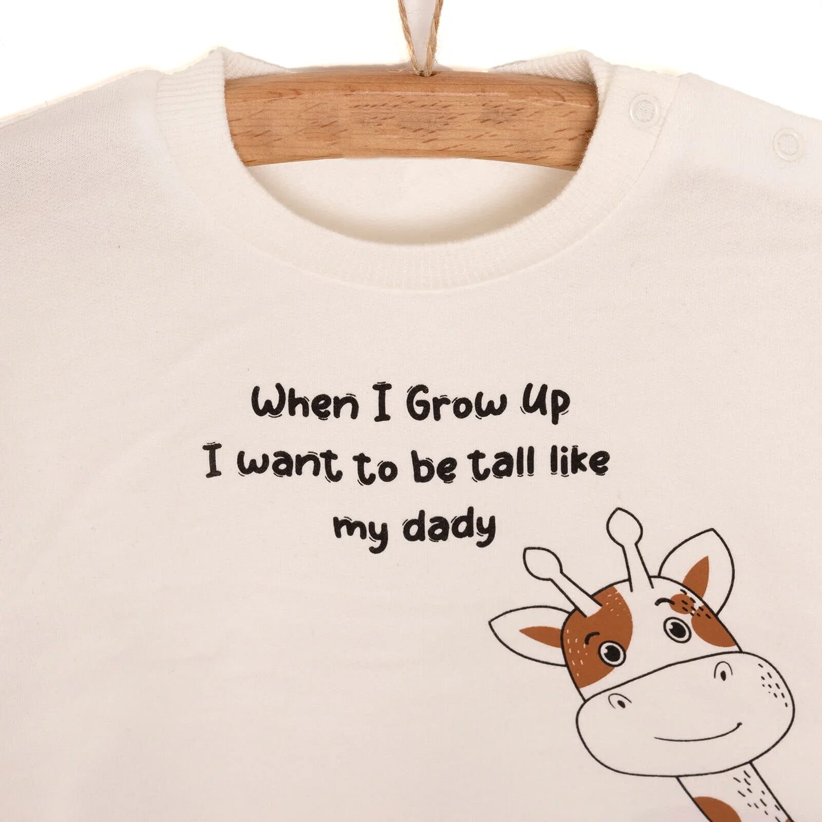 HelloBaby Baby Boy Basic Giraffe Printed Sweatshirt - Ecru - Image 5