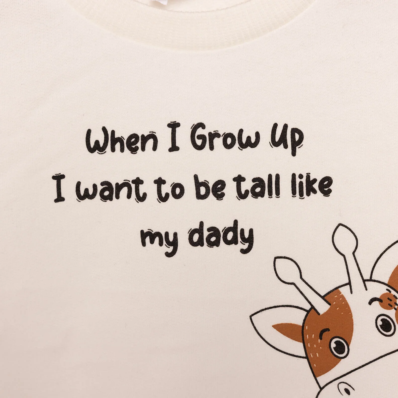 HelloBaby Baby Boy Basic Giraffe Printed Sweatshirt - Ecru - Image 8