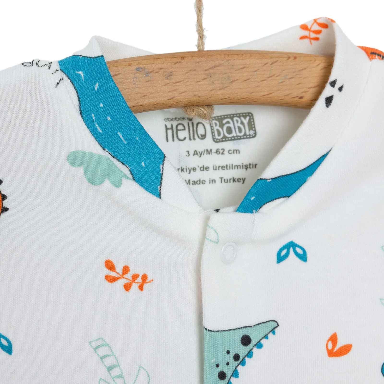 HelloBaby Baby Boy Jumpsuit-Body-Hat - Ecru - Image 5